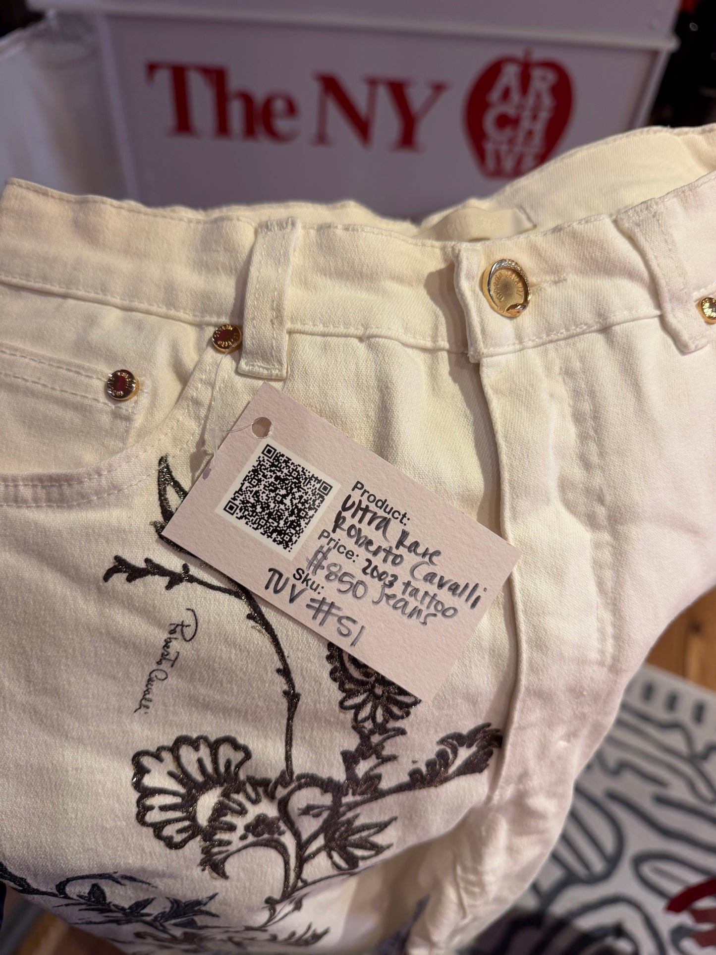 Ultra Rare Roberto Cavalli 2003 tattoo jeans TUV #51