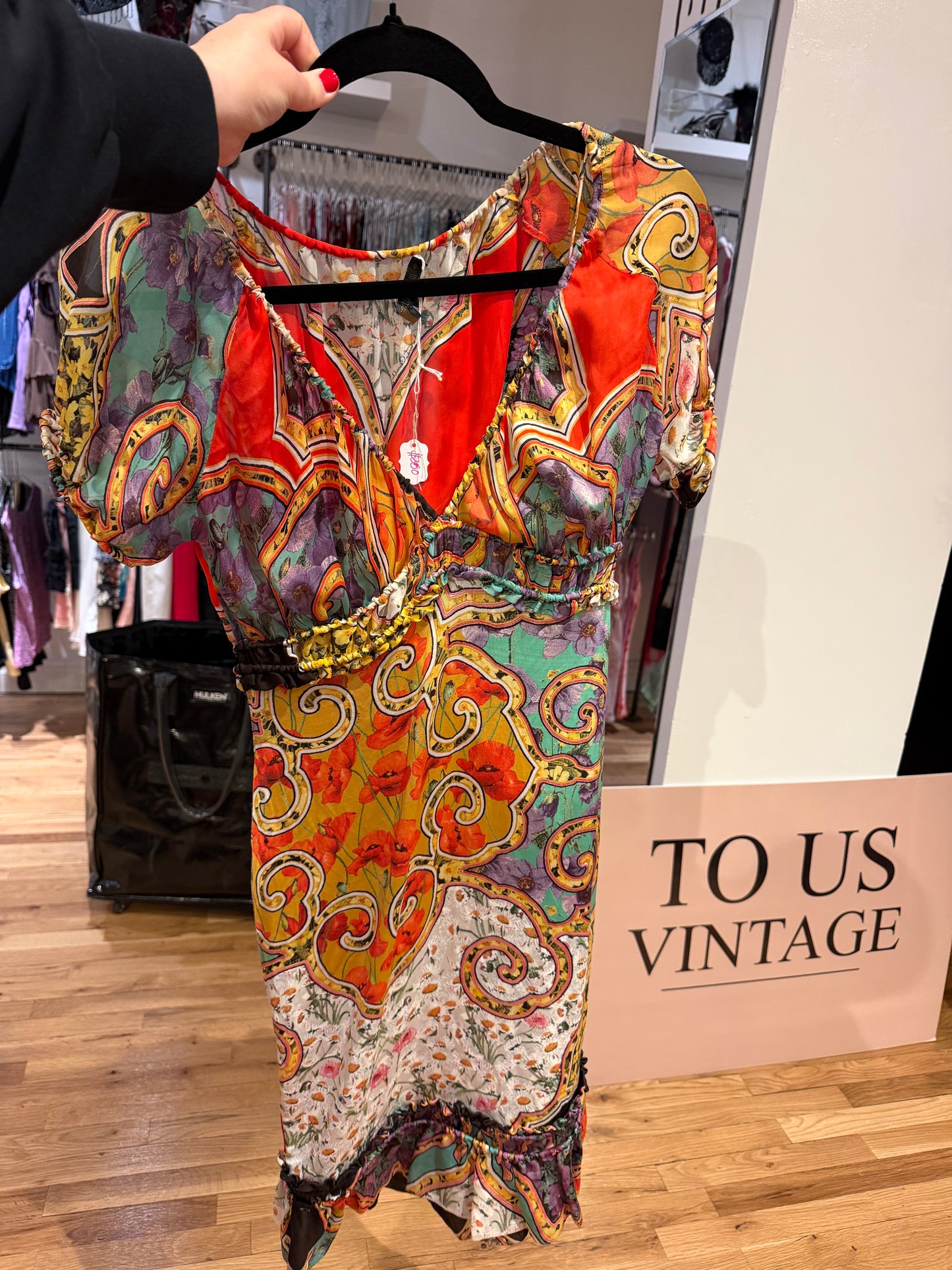 Roberto Cavalli Red Mini Dress