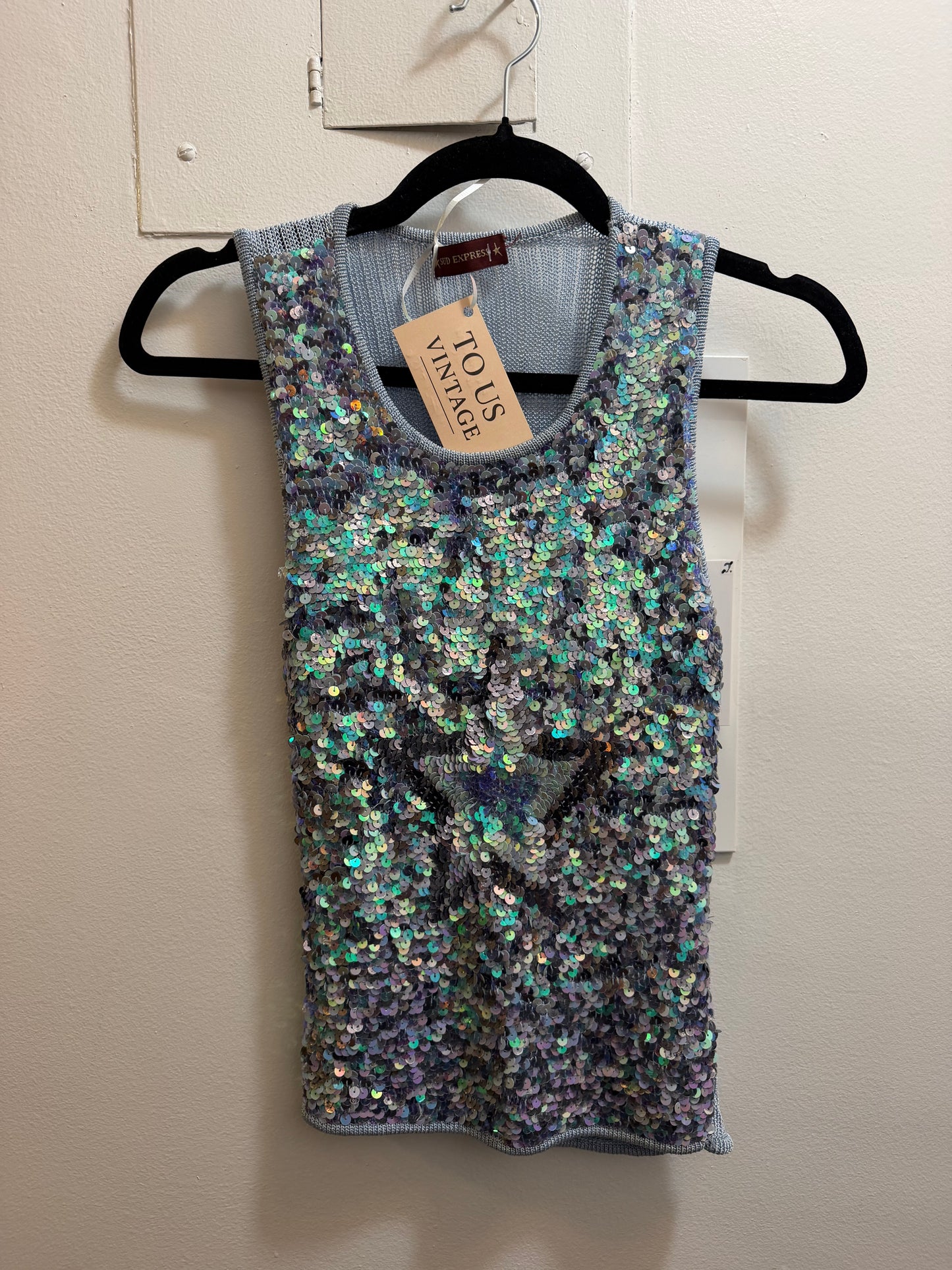 Blue bedazzled star tank - TUV #567456