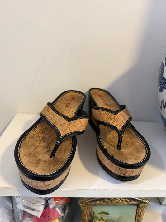 Prada cork wedges size 9 - TUV #456456