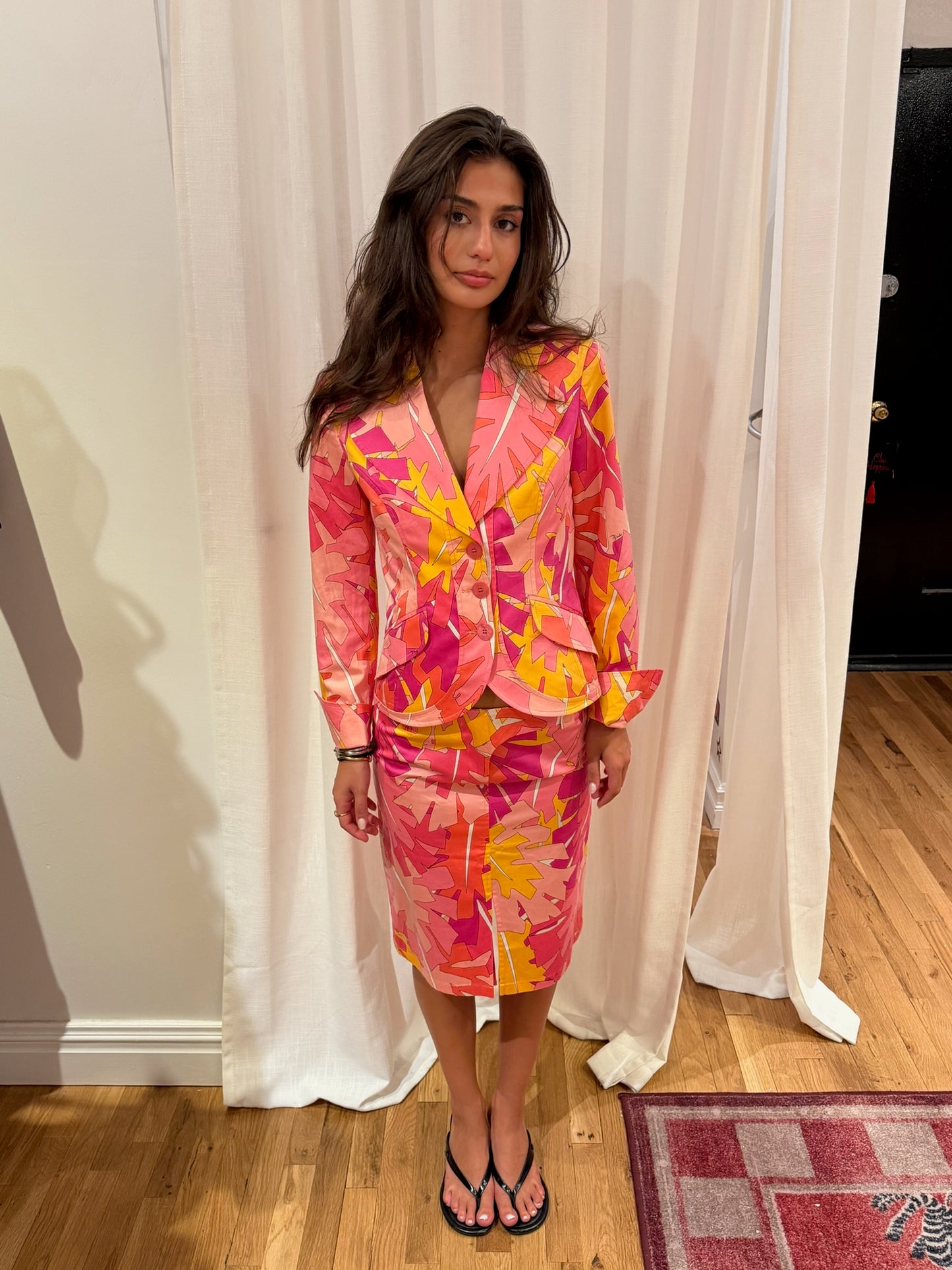 Emilio Pucci palm pink and orange suit set - TUV #123234