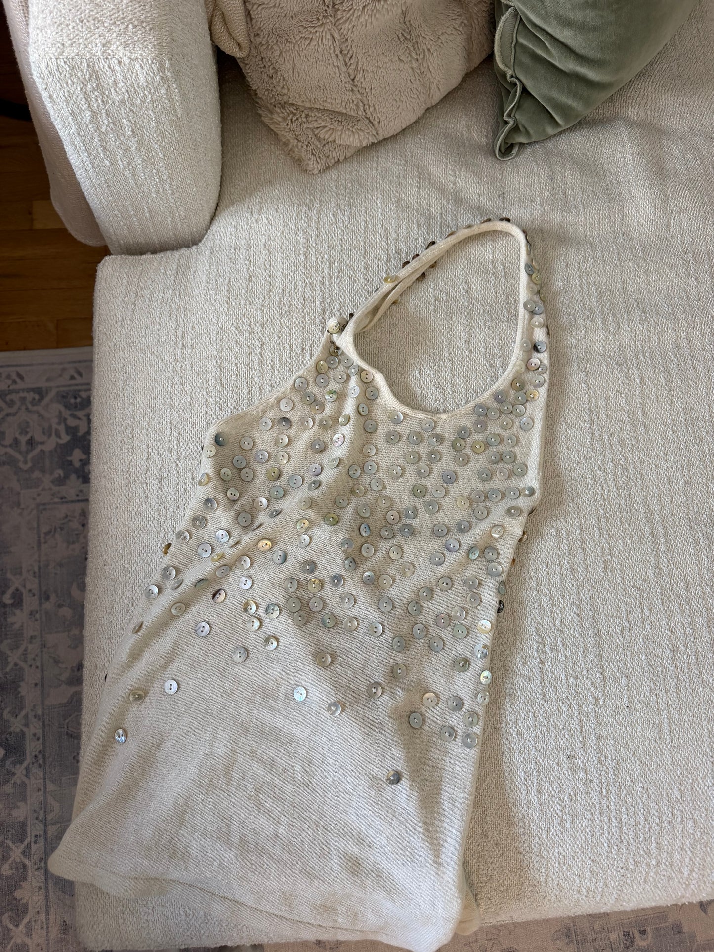 Aya muse cashmere mother of pearl tank - tuv #512345