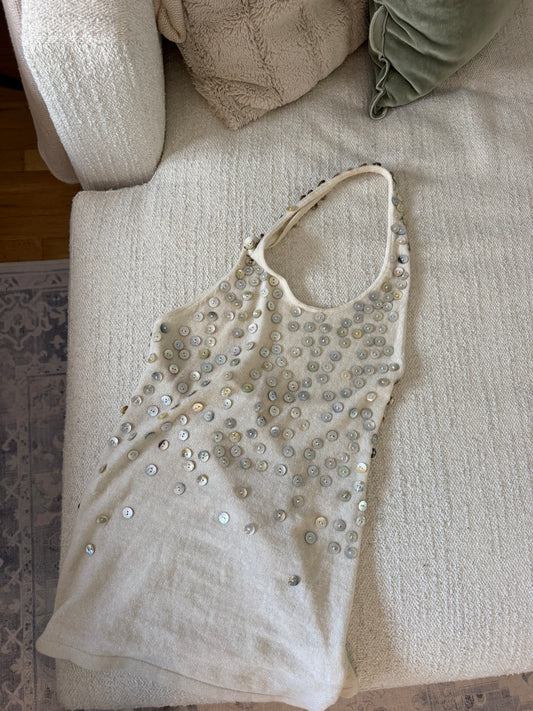 Aya muse cashmere mother of pearl tank - tuv #512345