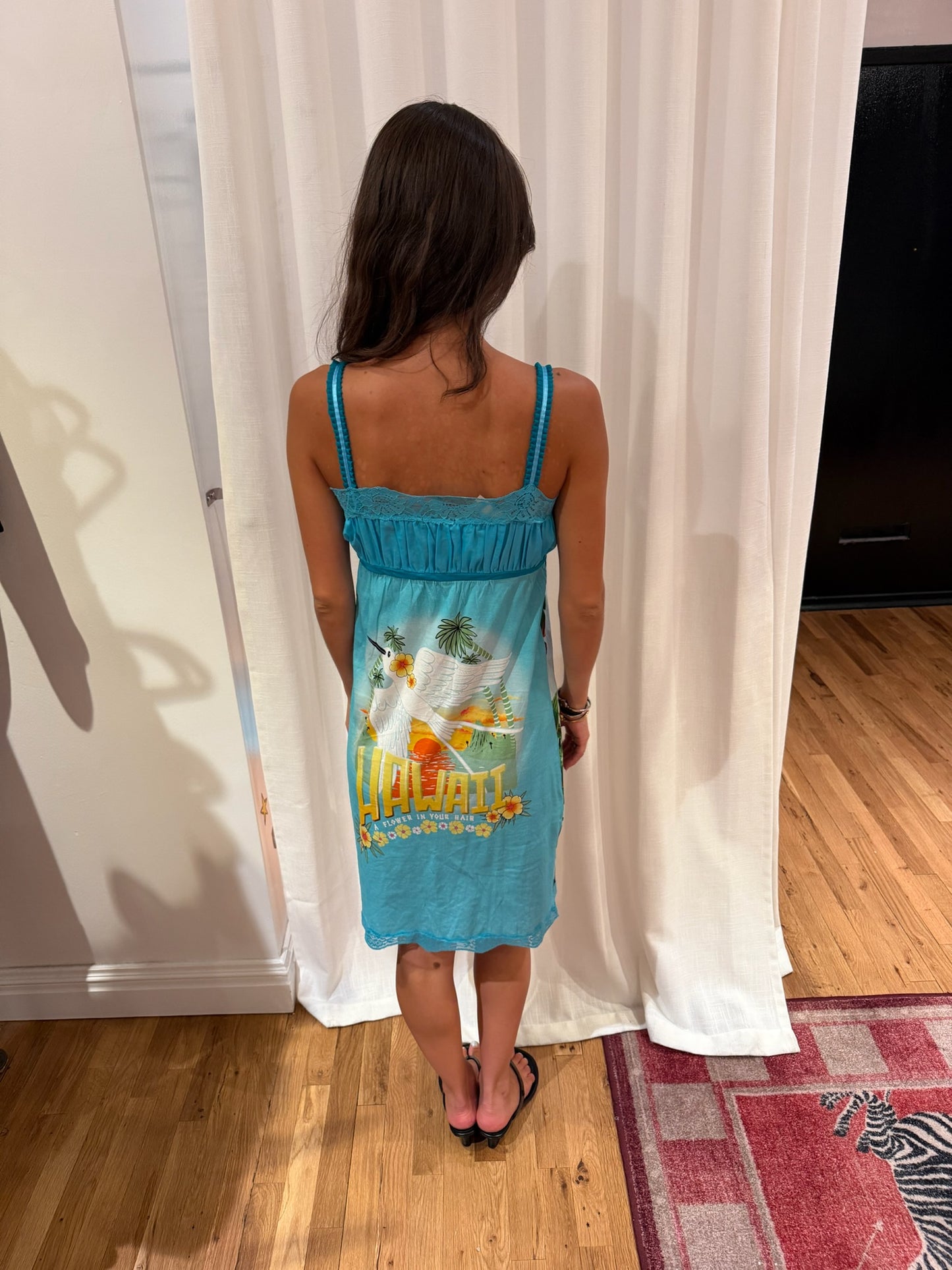 Custo Barcelona blue zebra dress TUV #222345