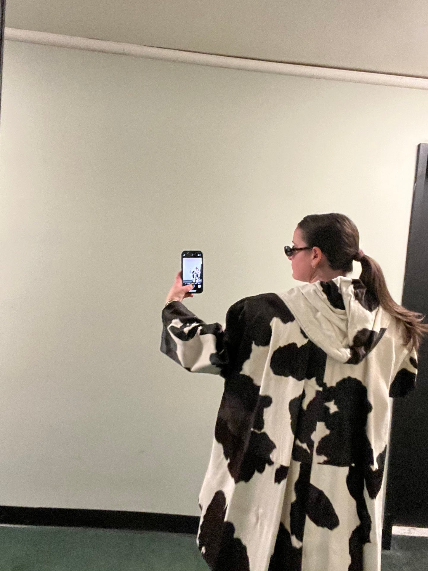 Mohl New York Fur Company Calf Hair Cow Hide Print Jacket with detachable hood - #7896