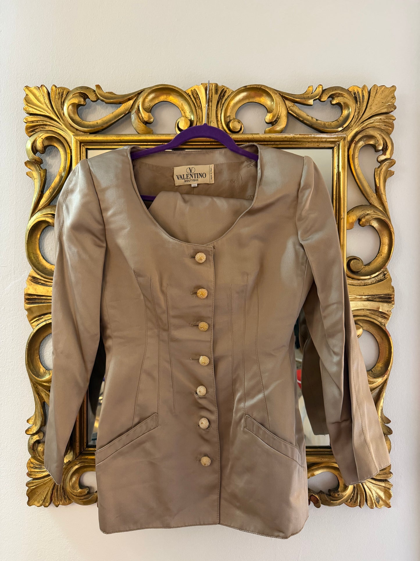 Silk Valentino Blazer and Skirt set size 12