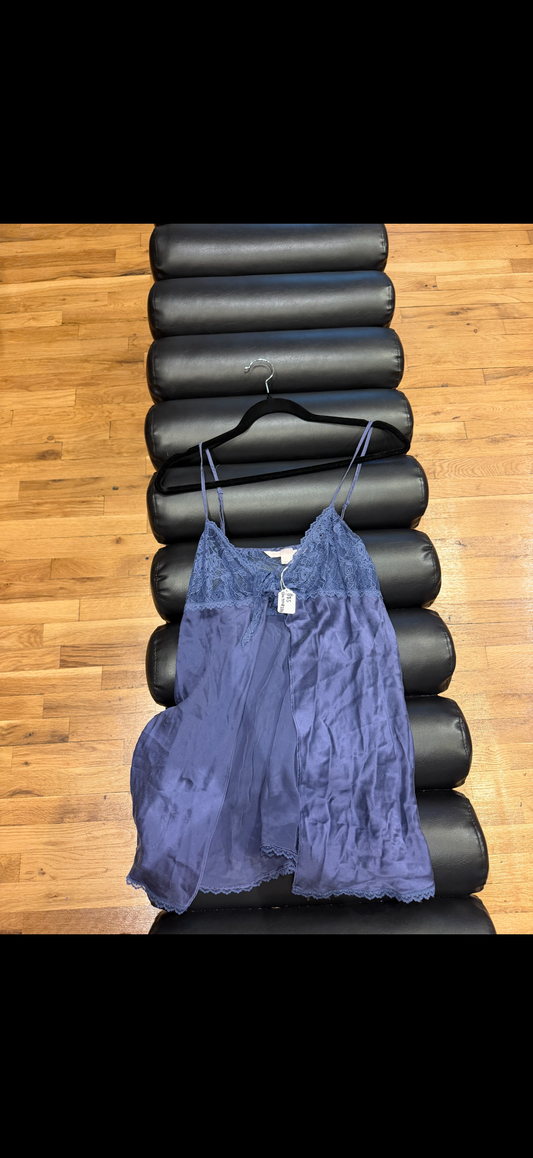 Vintage Victoria’s Secret blue 100% silk tie tank - sku tuv #3355