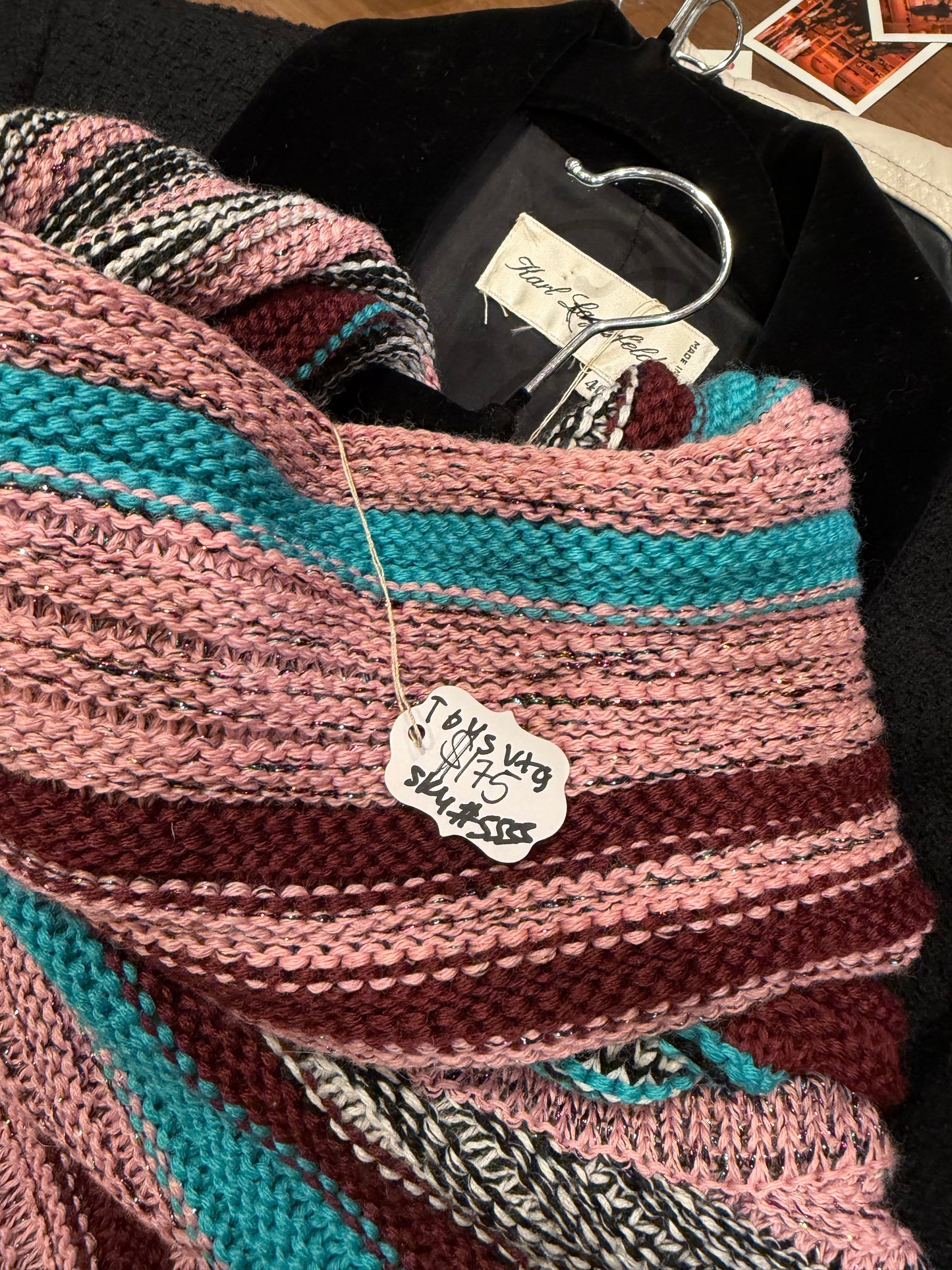 Missoni Lane Wool Multicolor and Glitter Poncho - sku TUV #5555