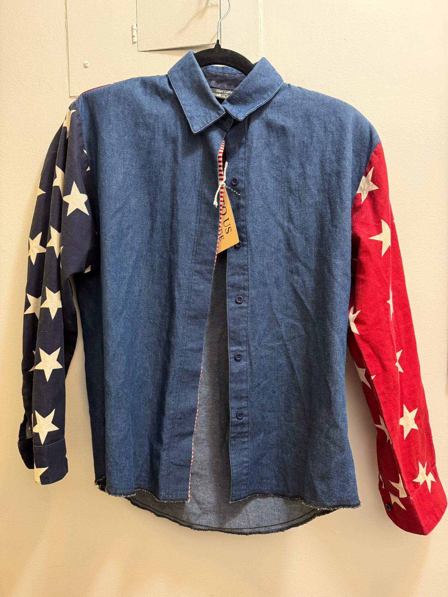 Vintage American flag shirt _ TUV #33443