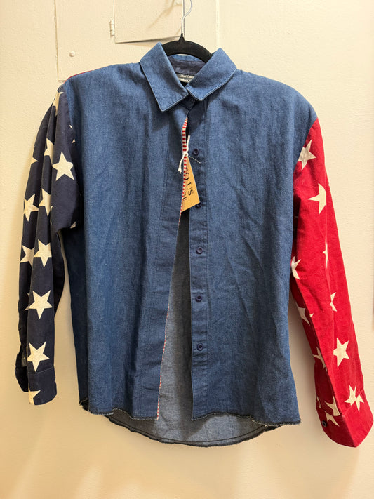 Vintage American flag shirt _ TUV #33443