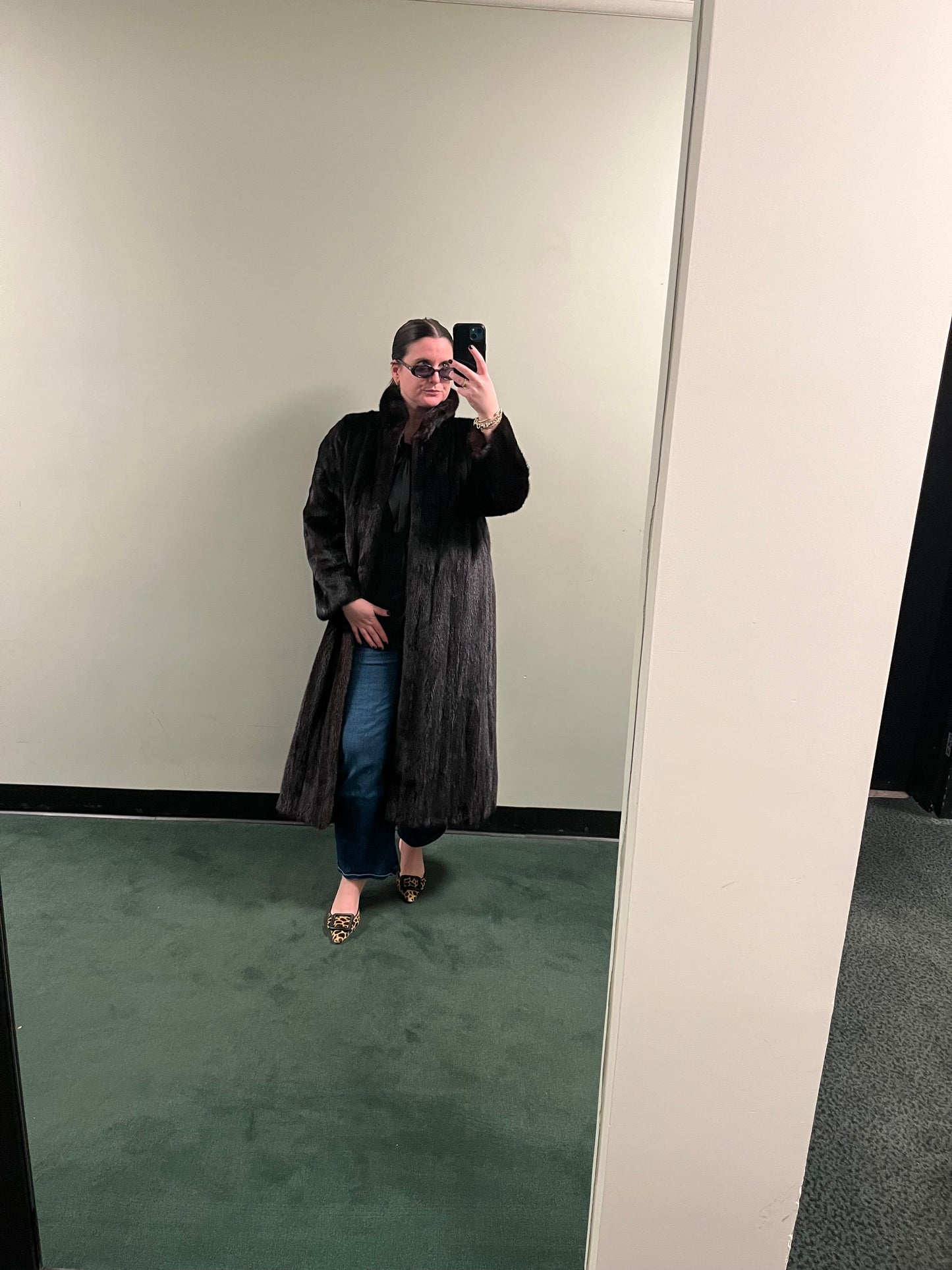 Chocolate Brown Full Length Mink Coat - sku TUV #2007