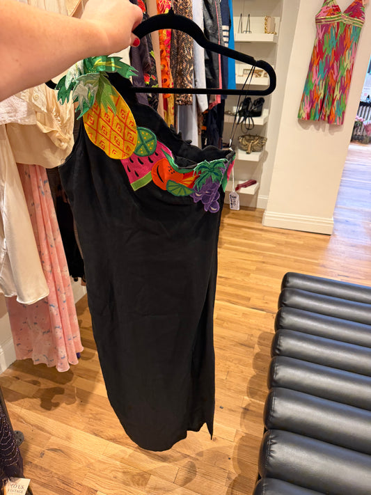 100% linen fruit dress - SKU TUV #112