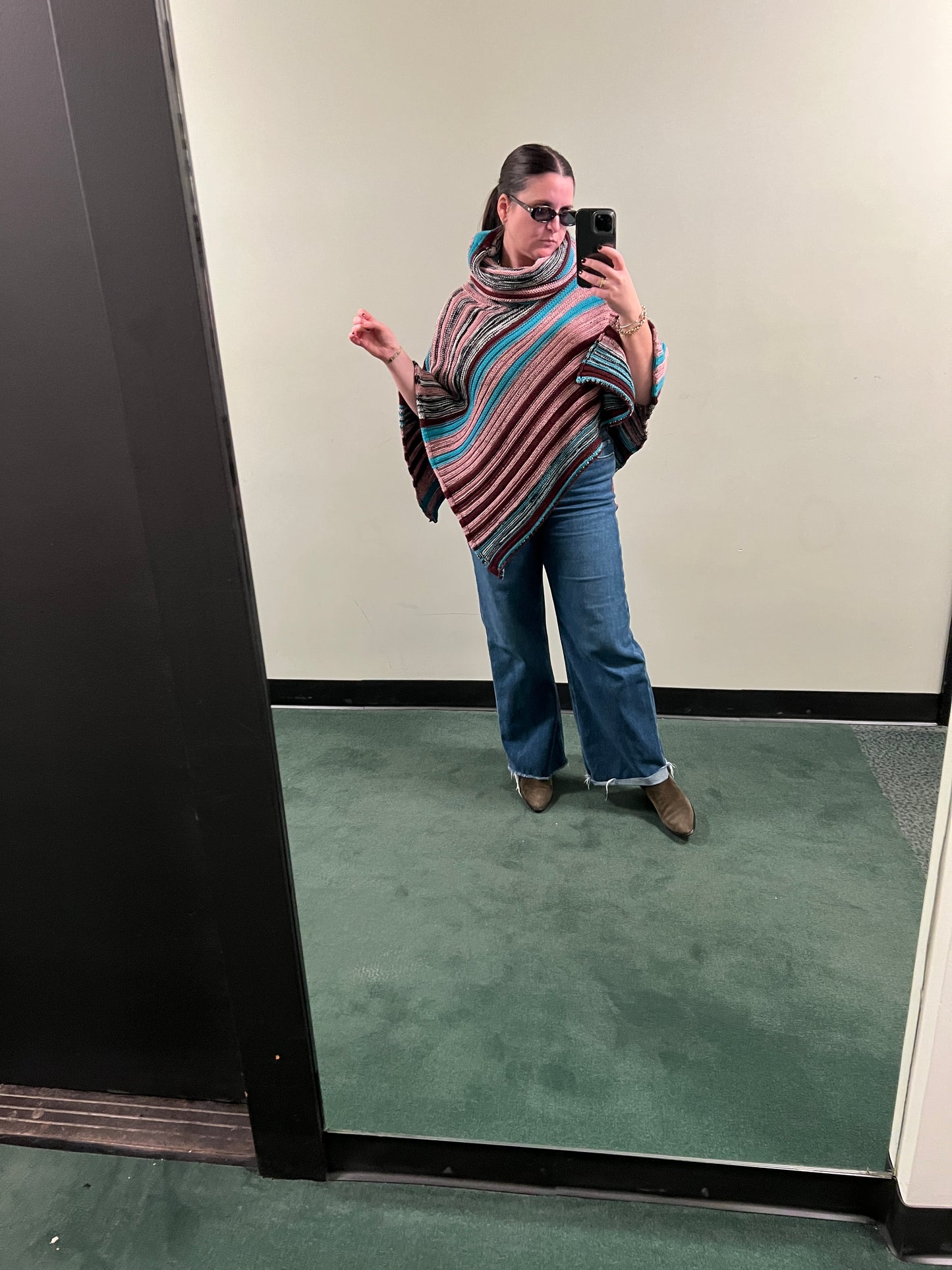 Missoni Lane Wool Multicolor and Glitter Poncho - sku TUV #5555