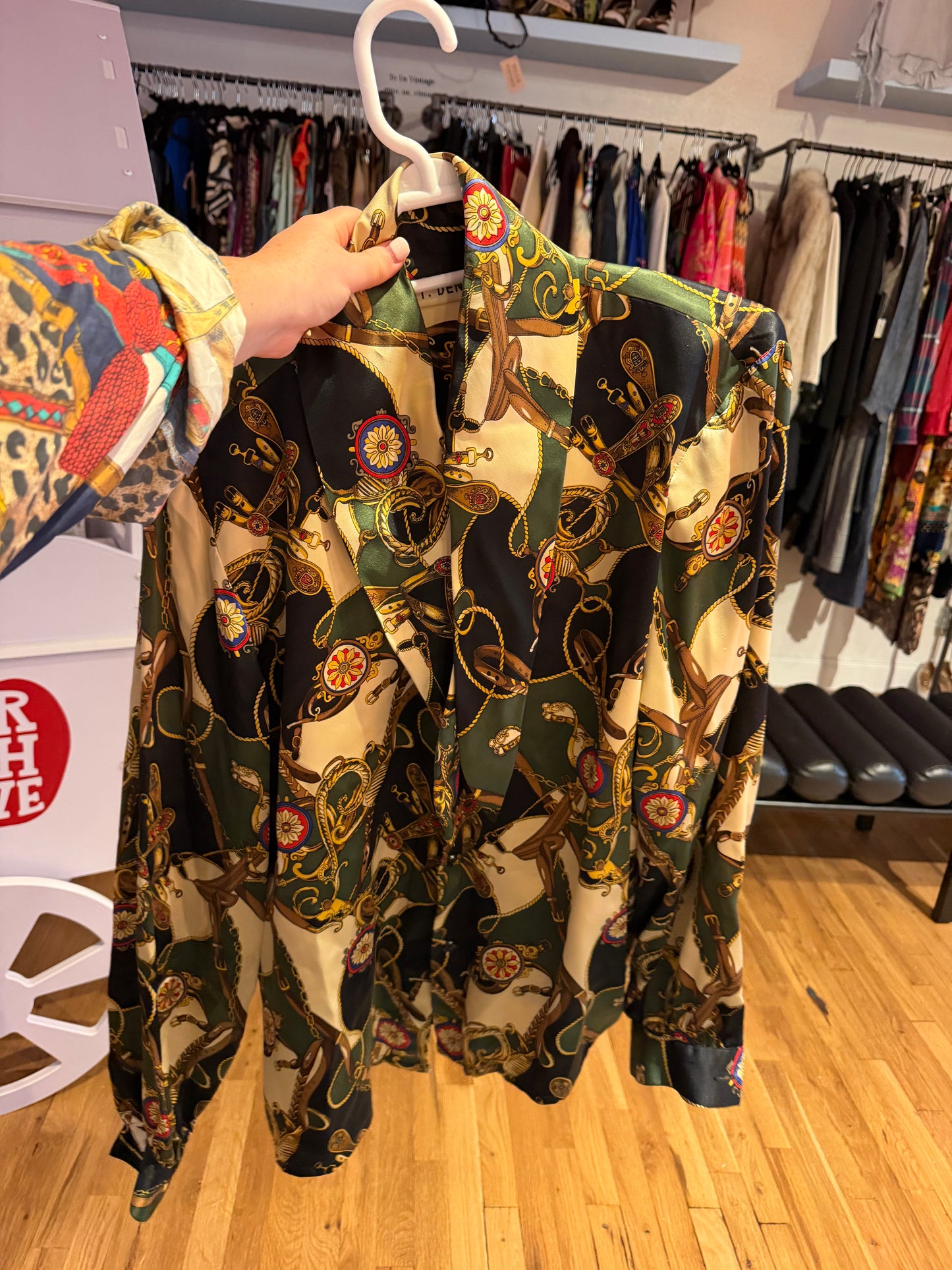Vintage 100% silk top TUV #73