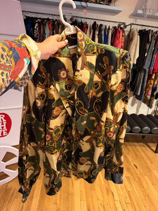 Vintage 100% silk top TUV #73