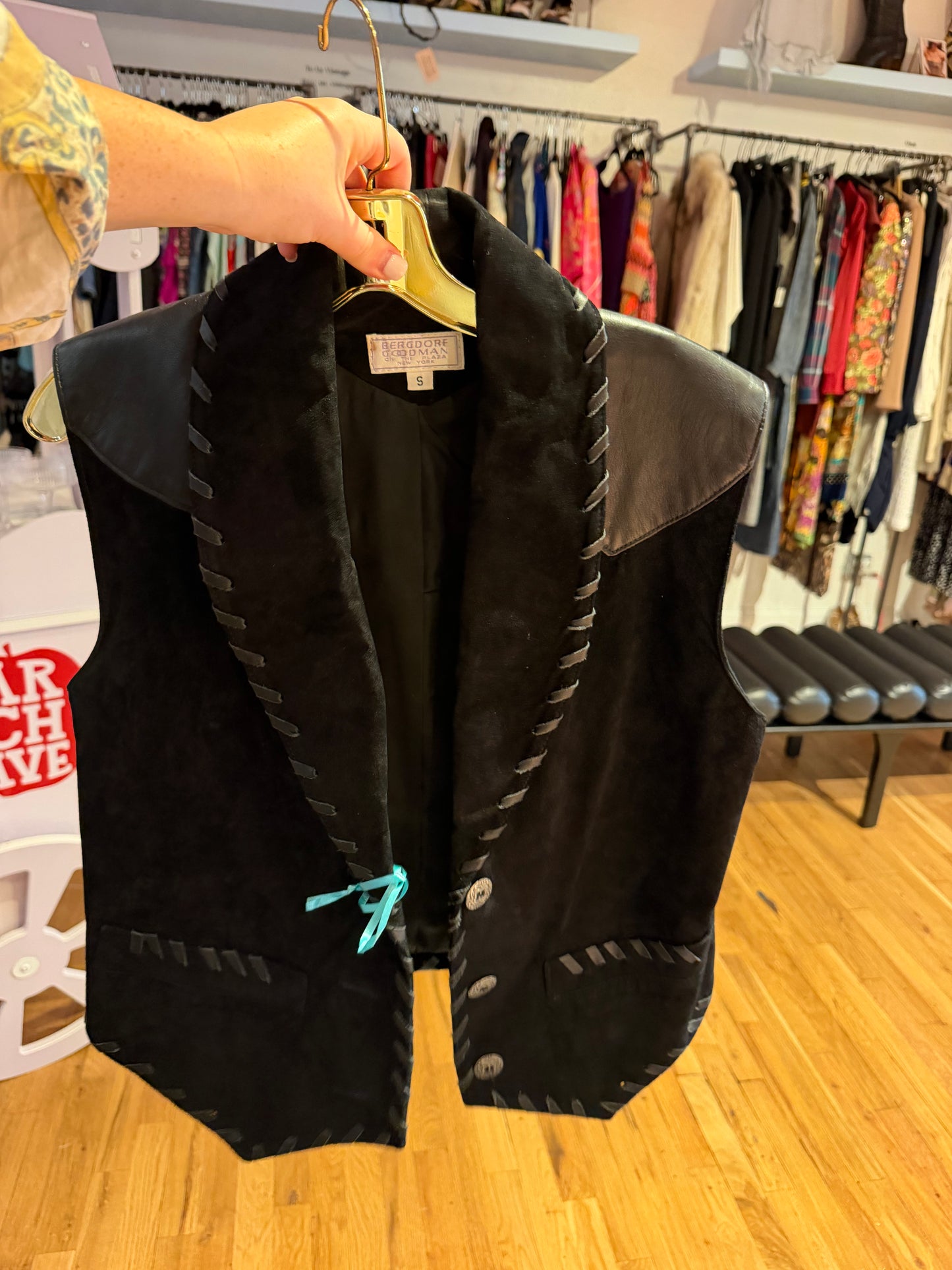 Vintage leather vest TUV #78