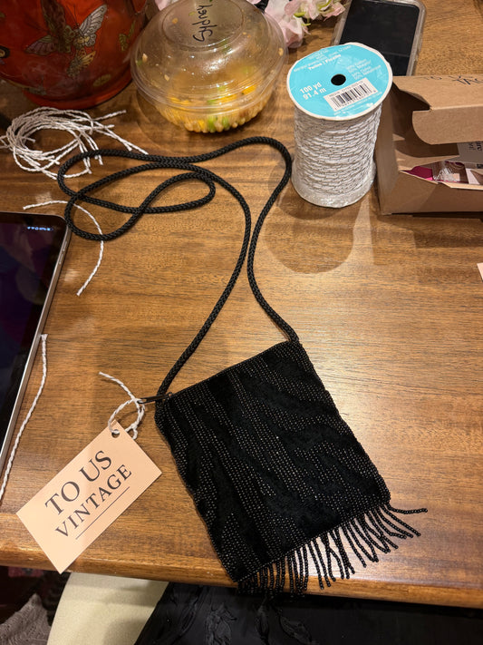 Mini zebra beaded bag #43232