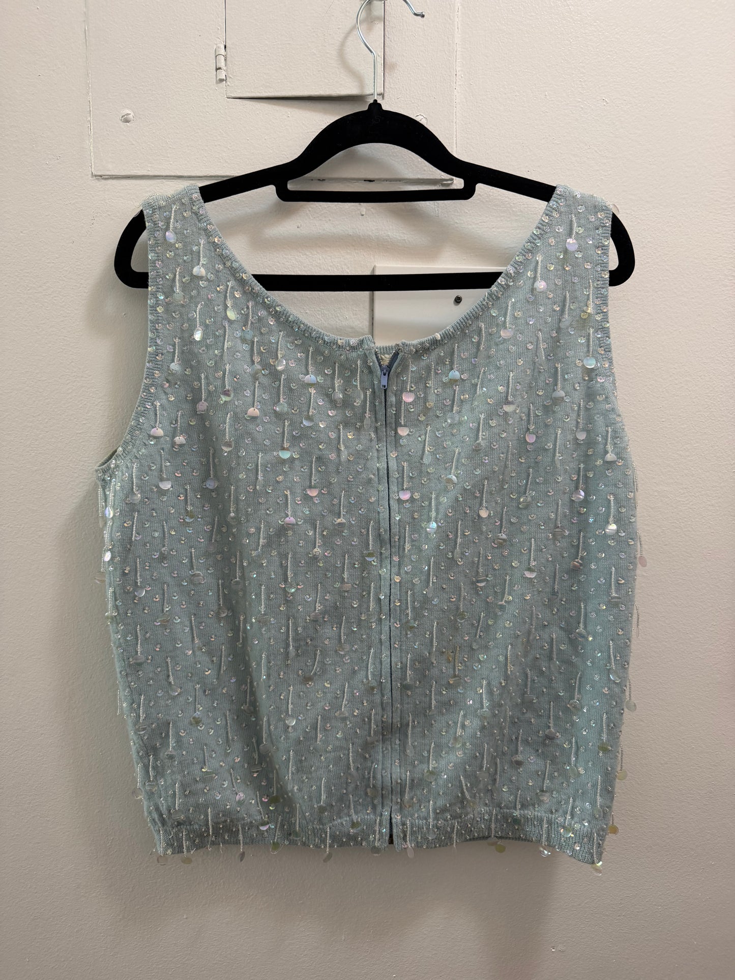 Blue bedazzled sweater vintage - SKU TUV #4457