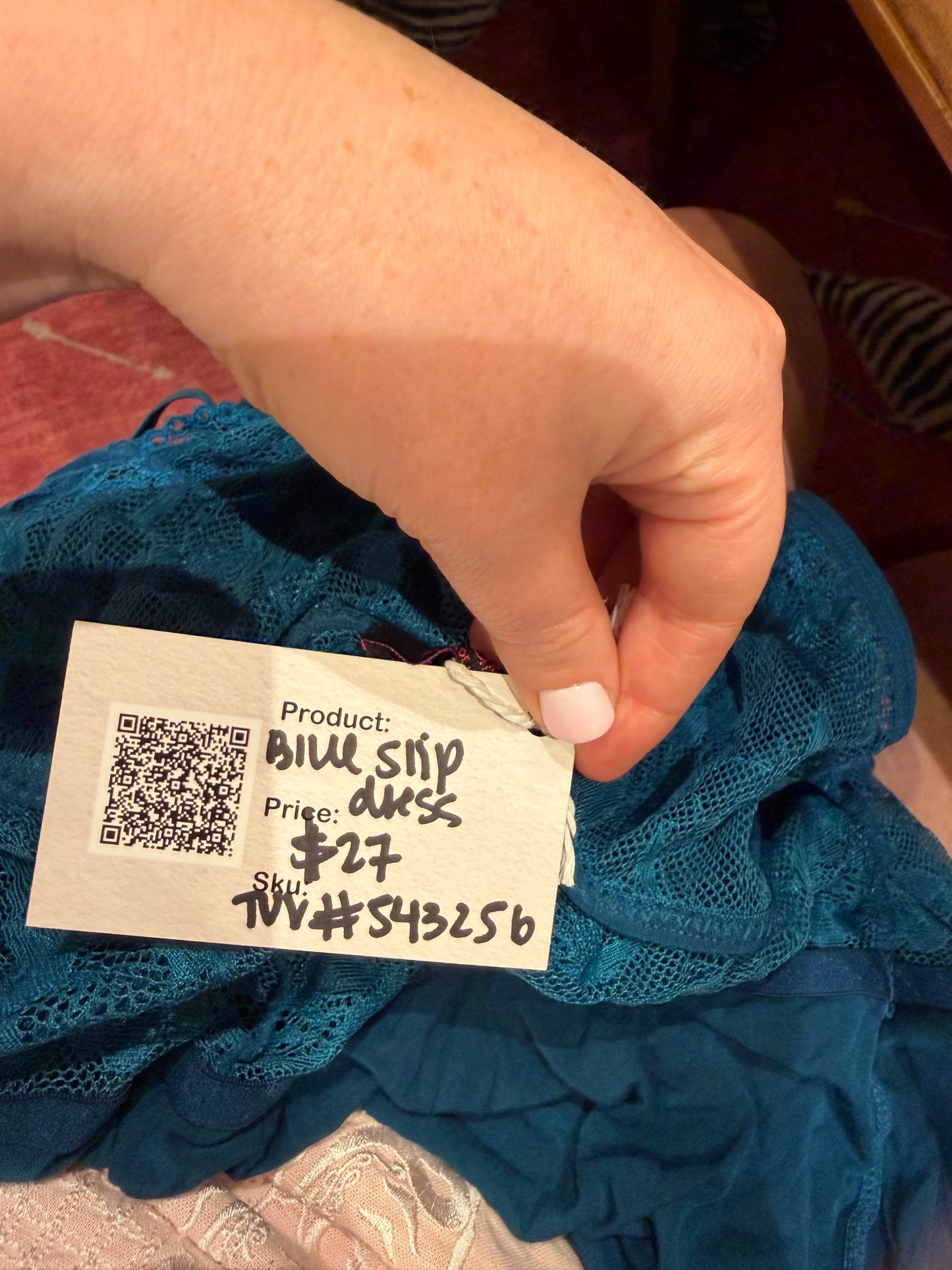 Blue slip dress - TUV #543256