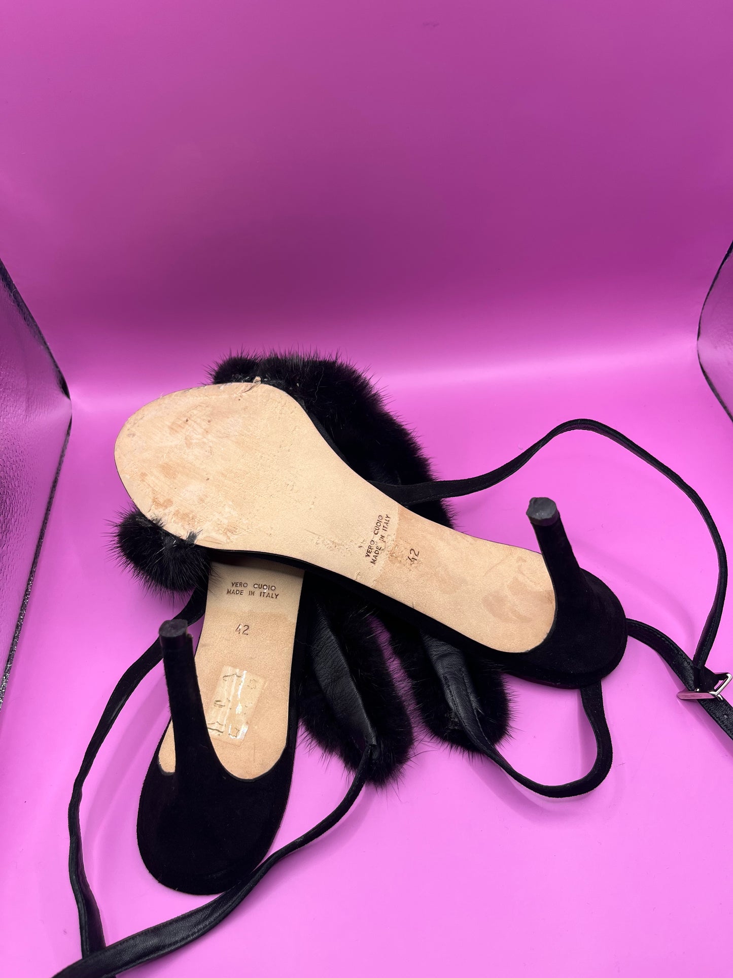 Vintage Barneys Mink Heels size 42 - SKU TUV #7897