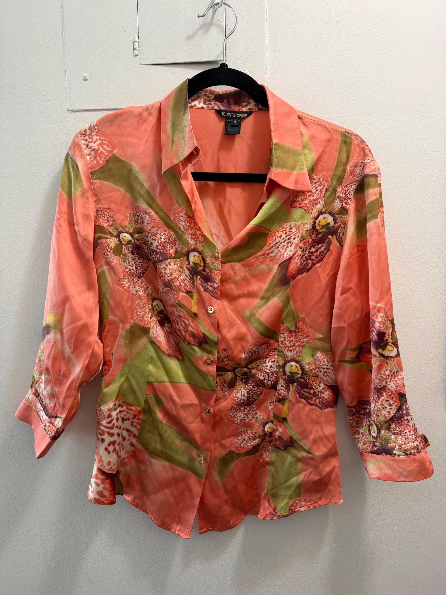 Roberto Cavalli 2004 Orchid Silk Shirt