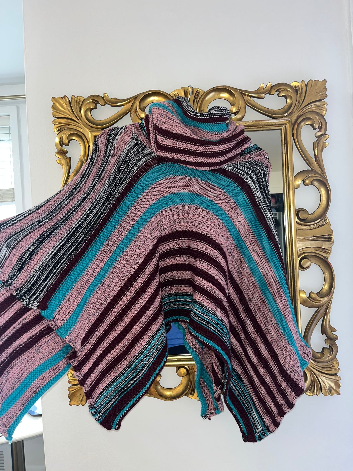 Missoni Lane Wool Multicolor and Glitter Poncho - sku TUV #5555