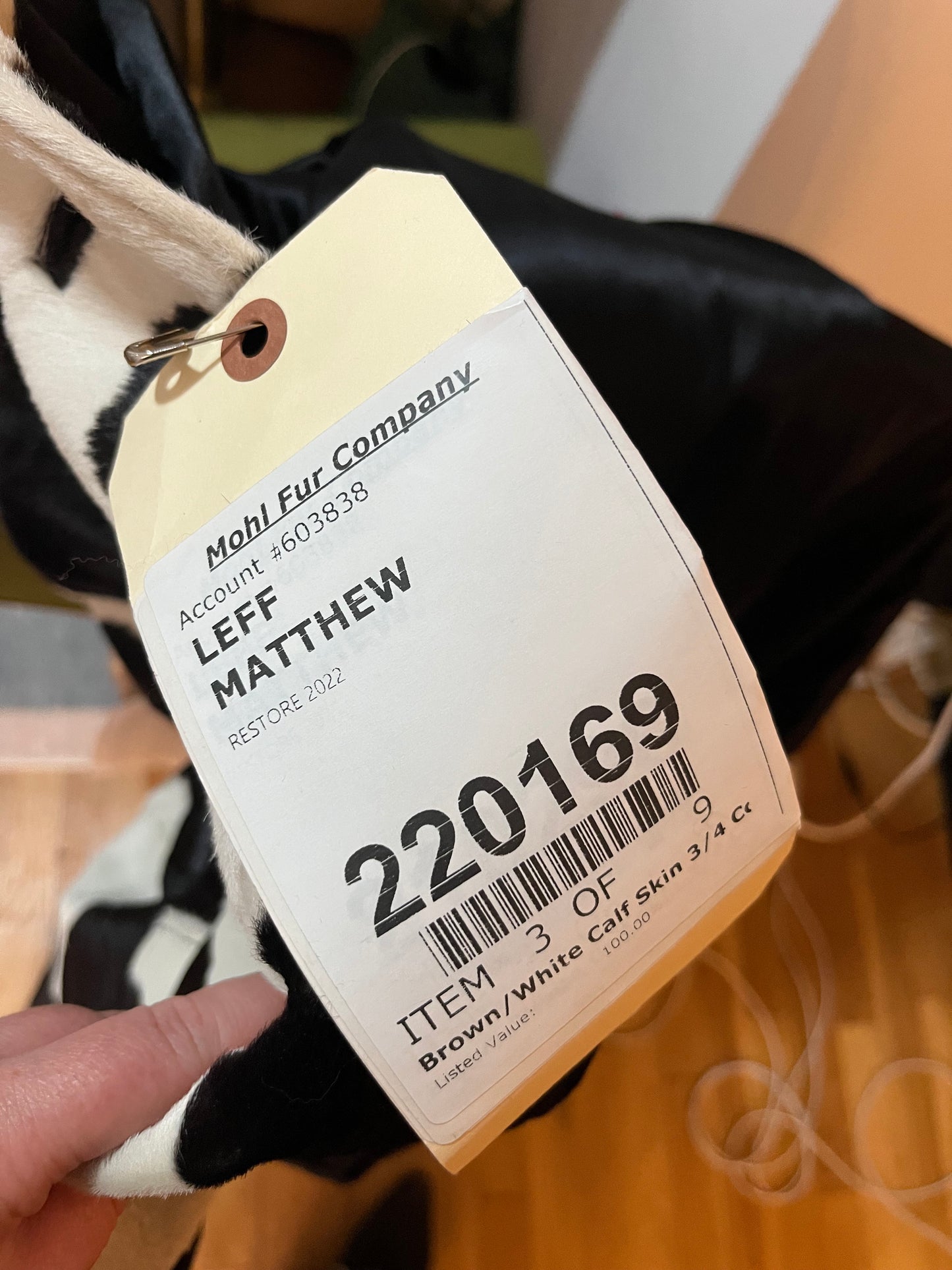 Mohl New York Fur Company Calf Hair Cow Hide Print Jacket with detachable hood - #7896