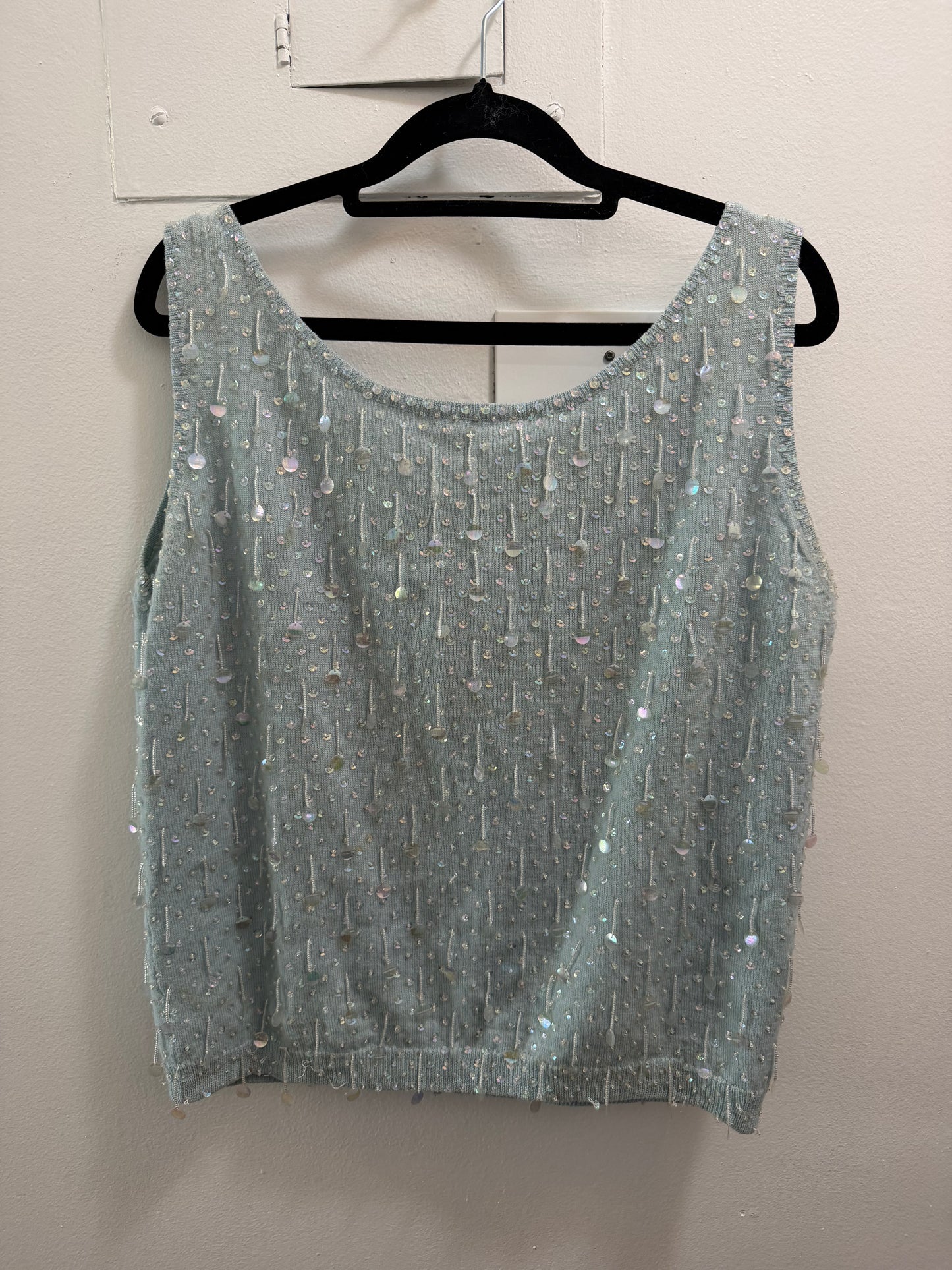 Blue bedazzled sweater vintage - SKU TUV #4457