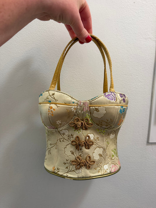 Vintage gold corset purse - TUV #791791