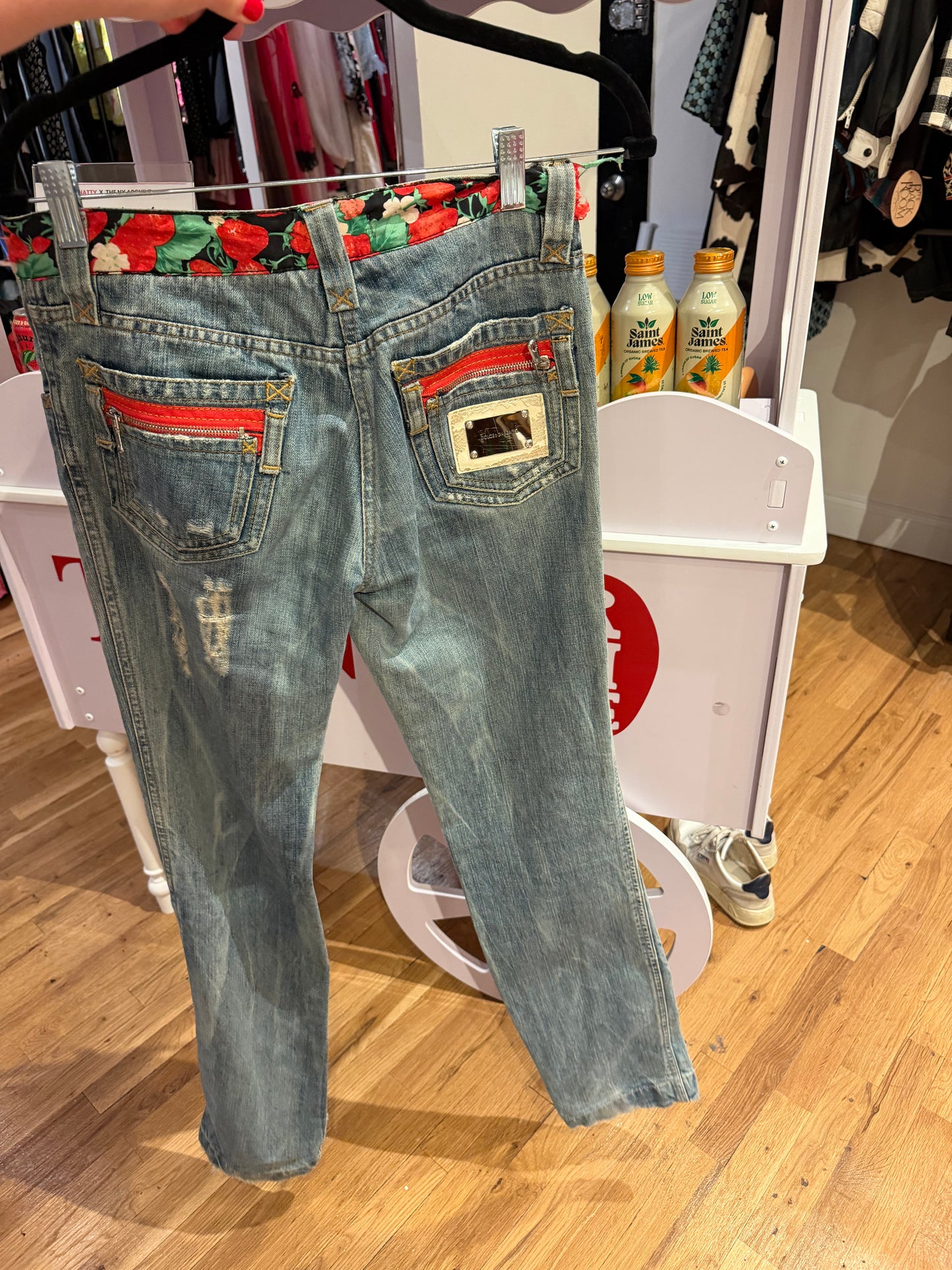 Dolce and Gabbana Strawberry Jeans - SKU TUV #59