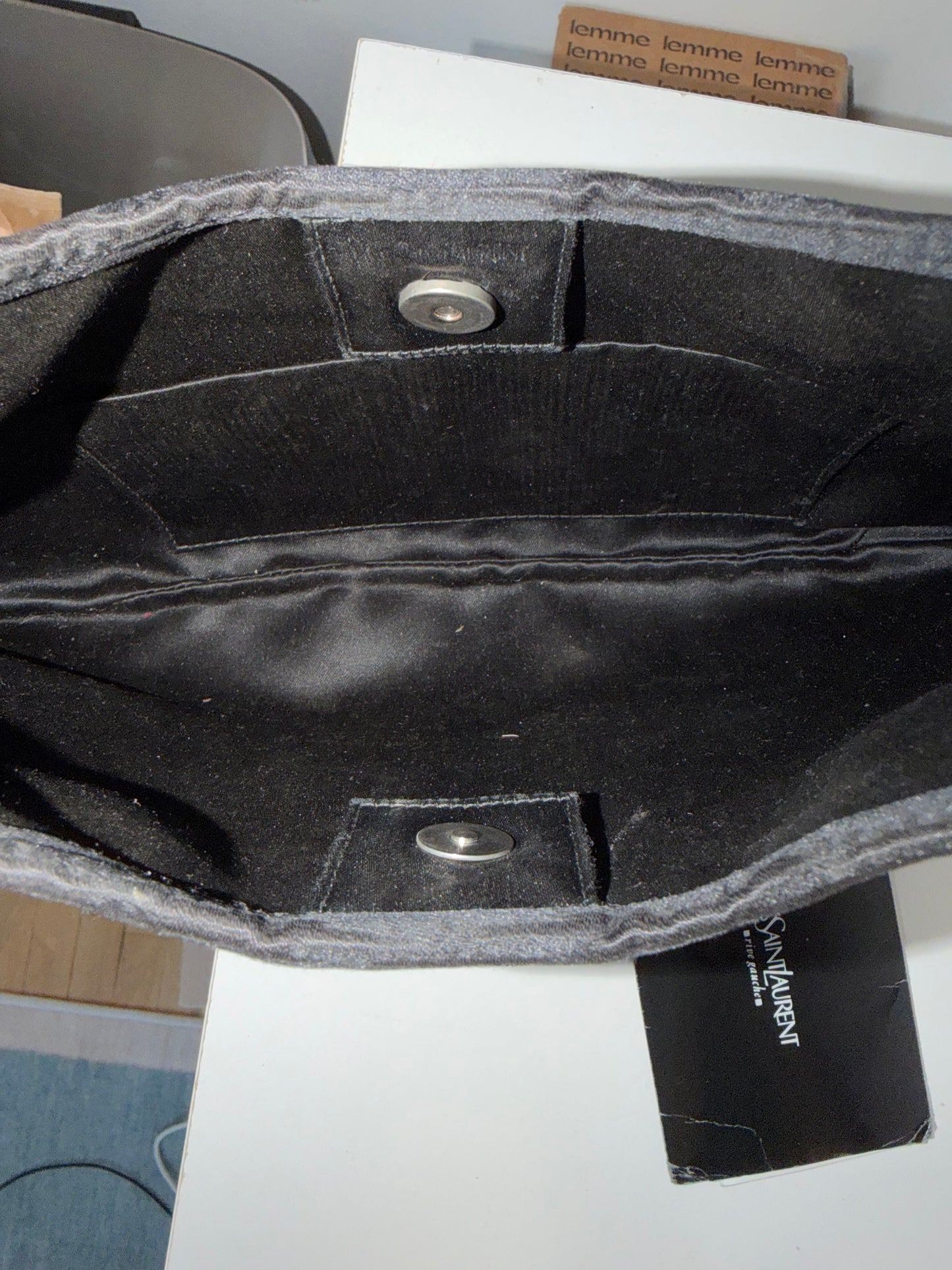Tom Ford Era Archival Yves Saint Laurent Black Satin Mombasa Bag