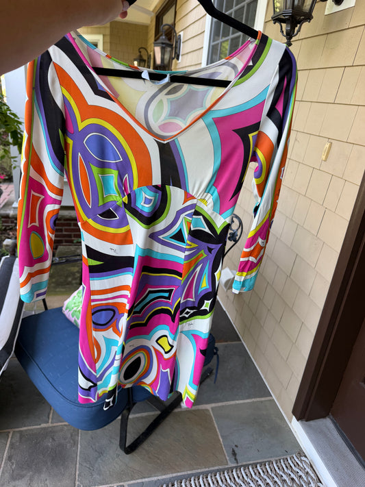 Vintage Emilio Pucci 2000s Psychedelic Dress size small - summer pucci #22225