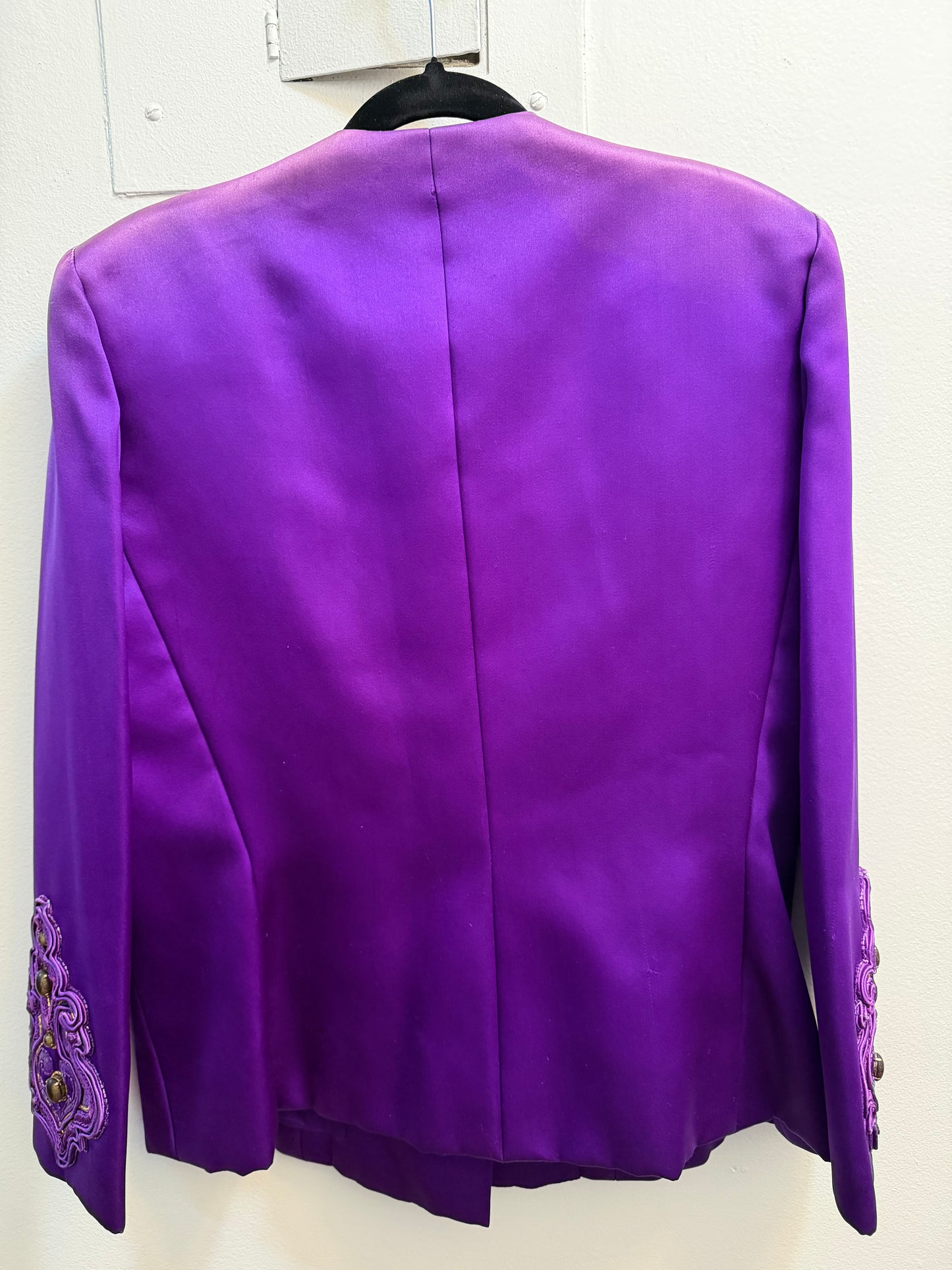 Vintage Purple Givenchy Embellished Blazer with Stunning Embroidery- size M - sku TUV #2000