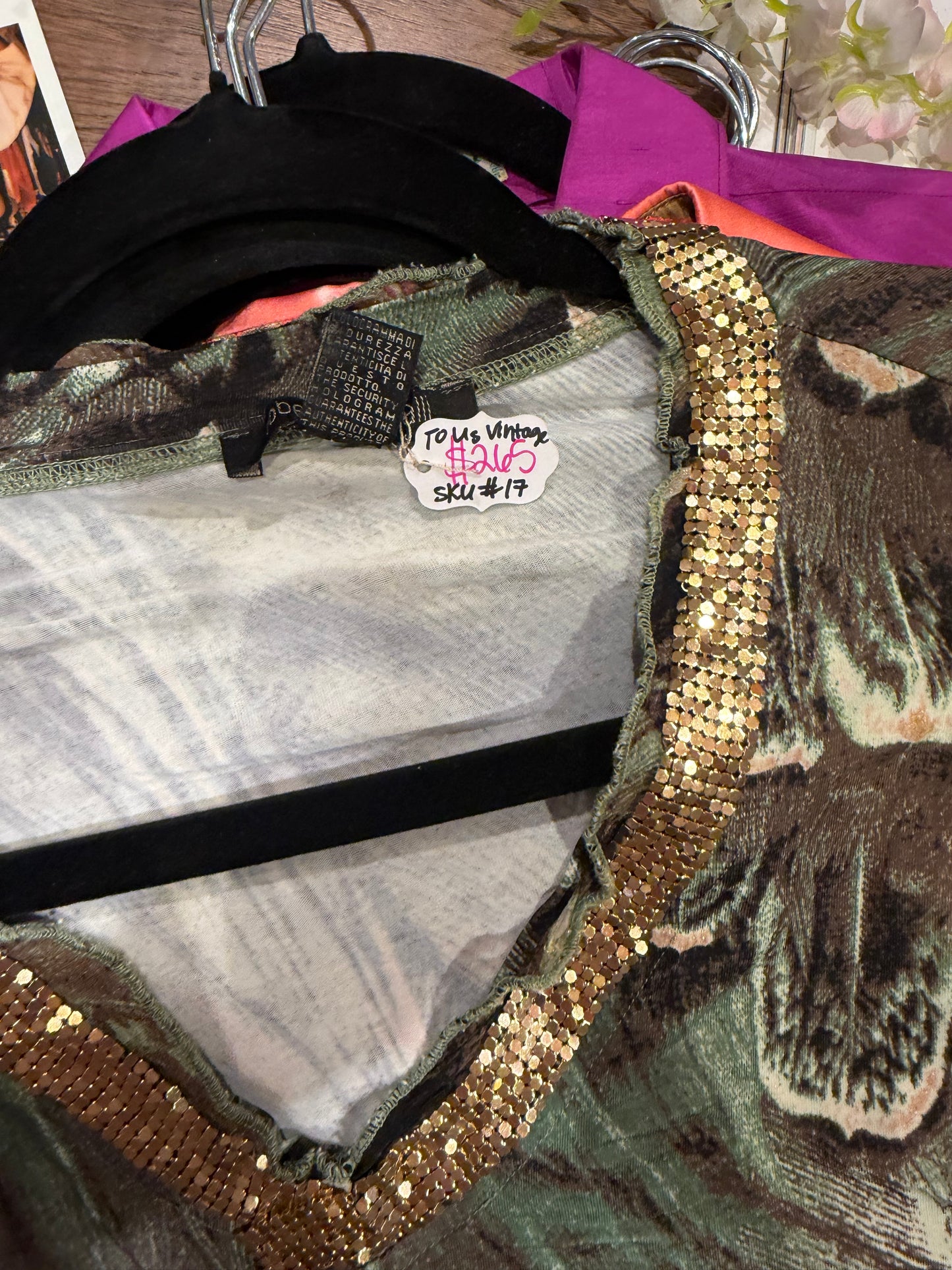 Roberto Cavalli feather top - SKU TUV #17