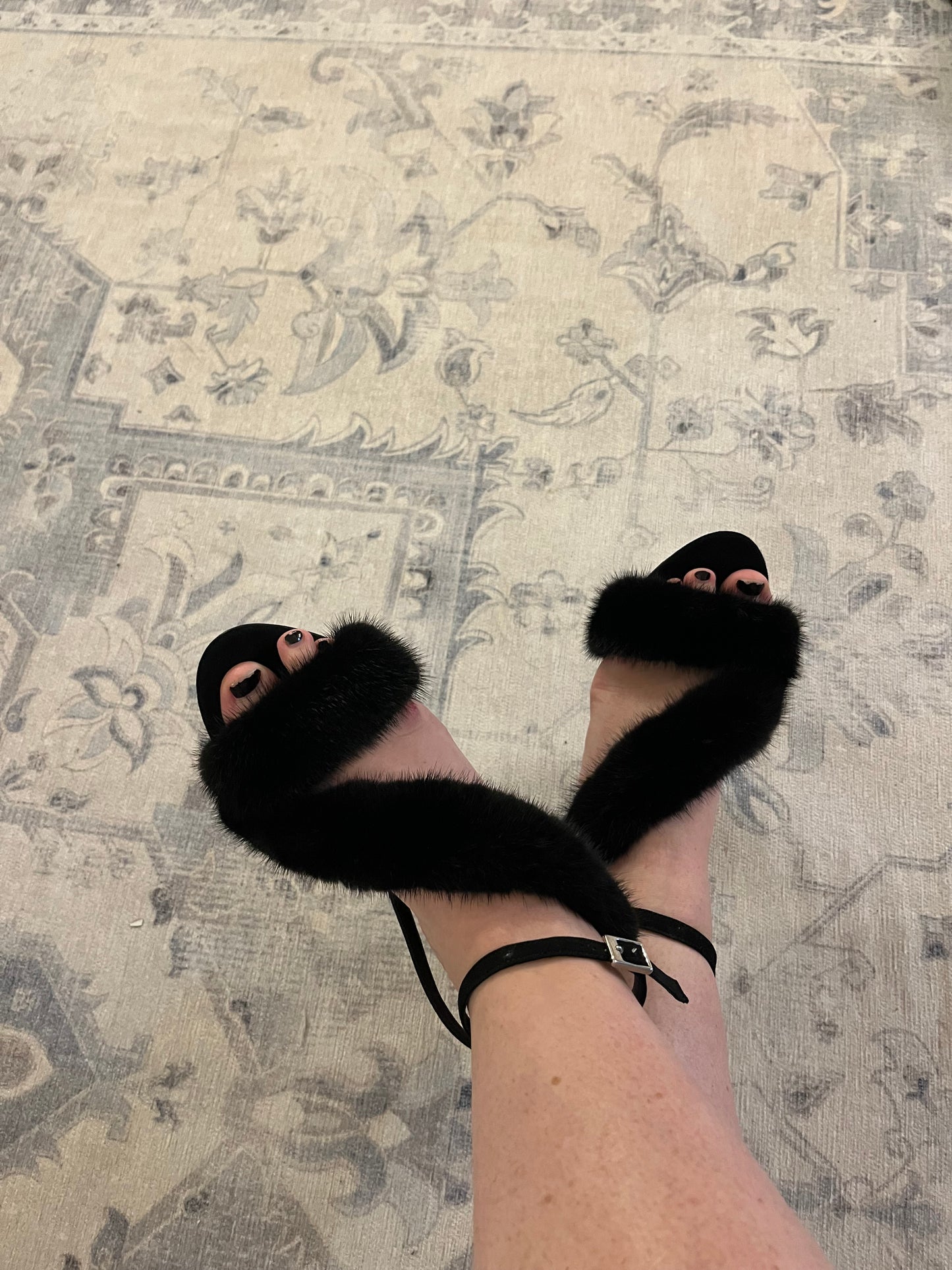 Vintage Barneys Mink Heels size 42 - SKU TUV #7897
