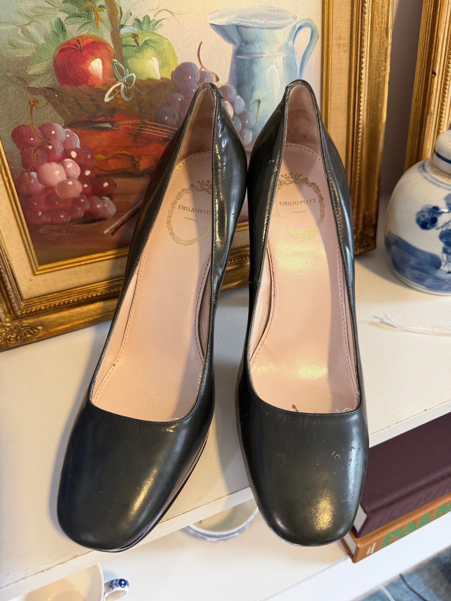 Emilio Pucci green leather pumps size 38 - SKU TUV #9897