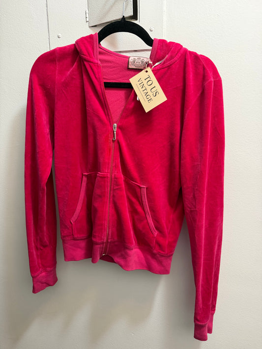 Vintage Juicy couture pink velour sweatshirt - TUV #33333