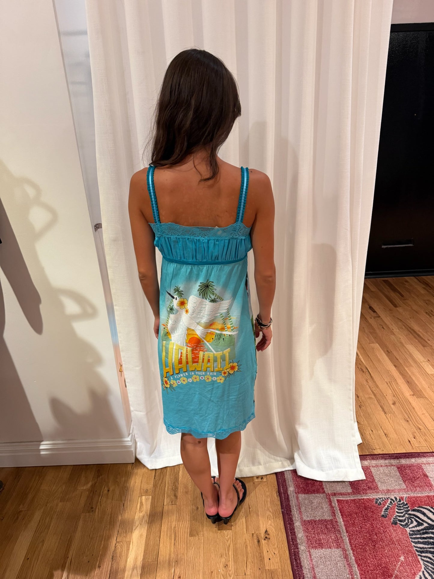 Custo Barcelona blue zebra dress TUV #222345