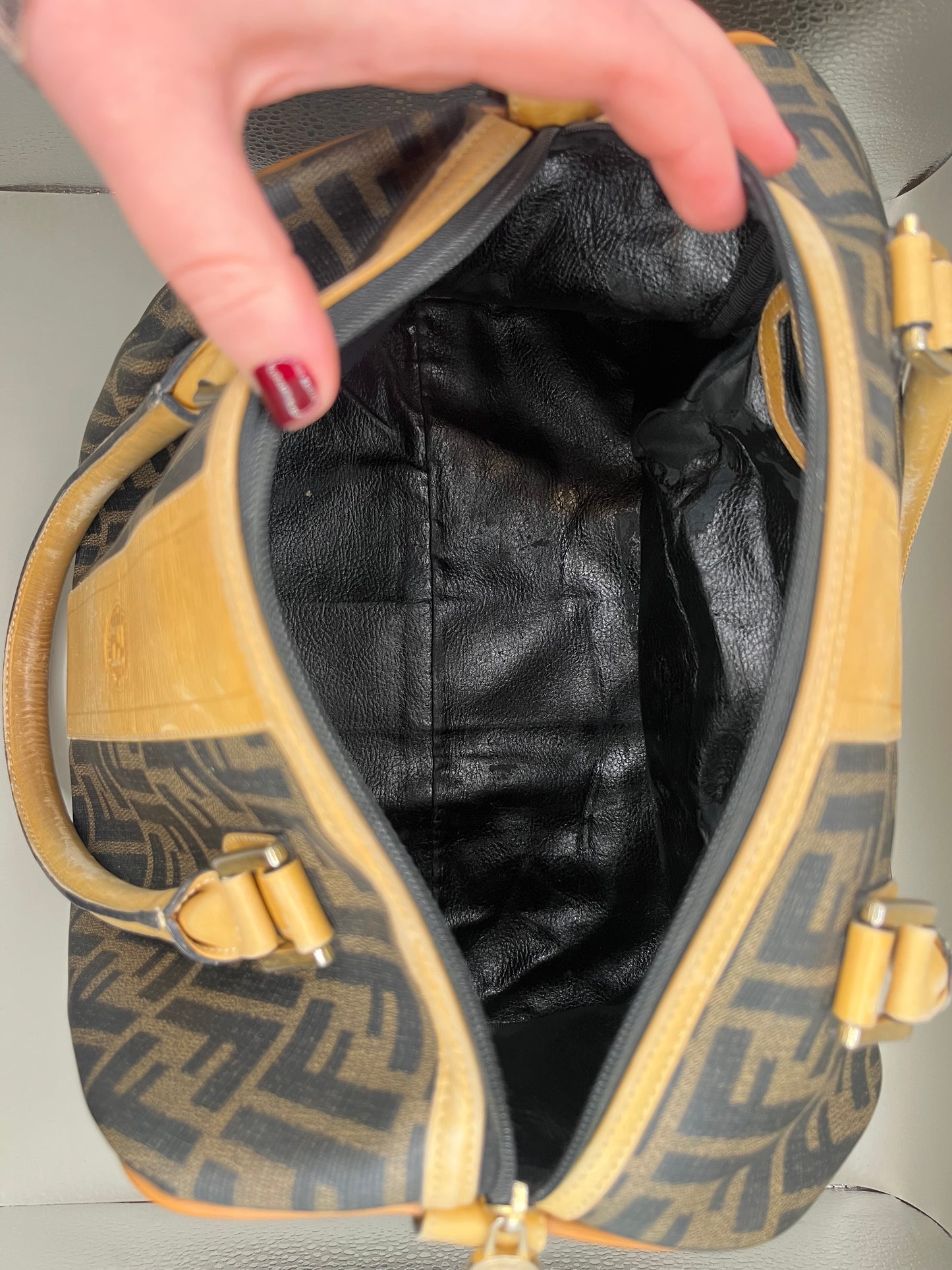 Vintage Fendi Zucca Boston Bag
