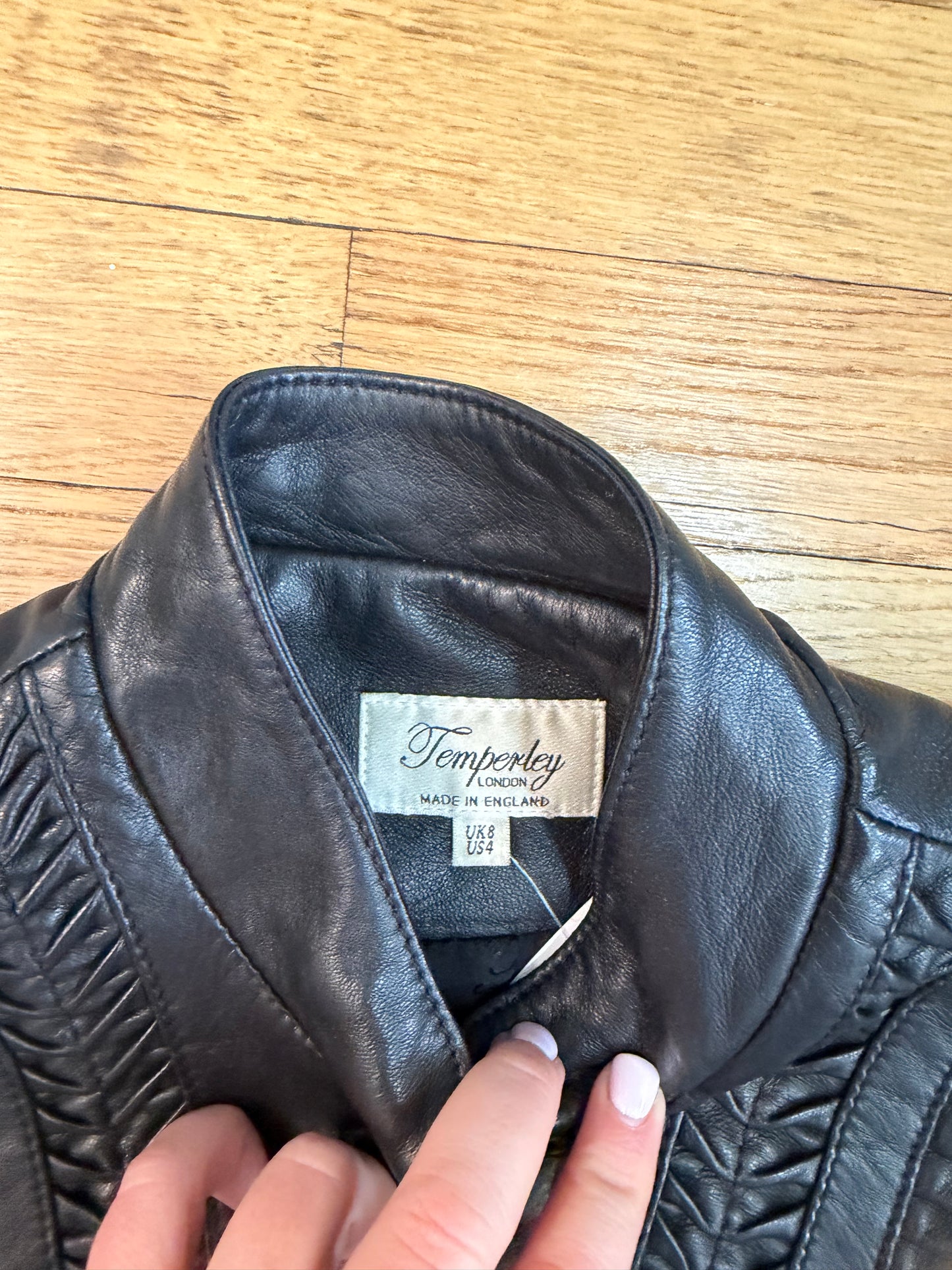 Vintage Temperley London Rare cropped leather jacket TUV #123592