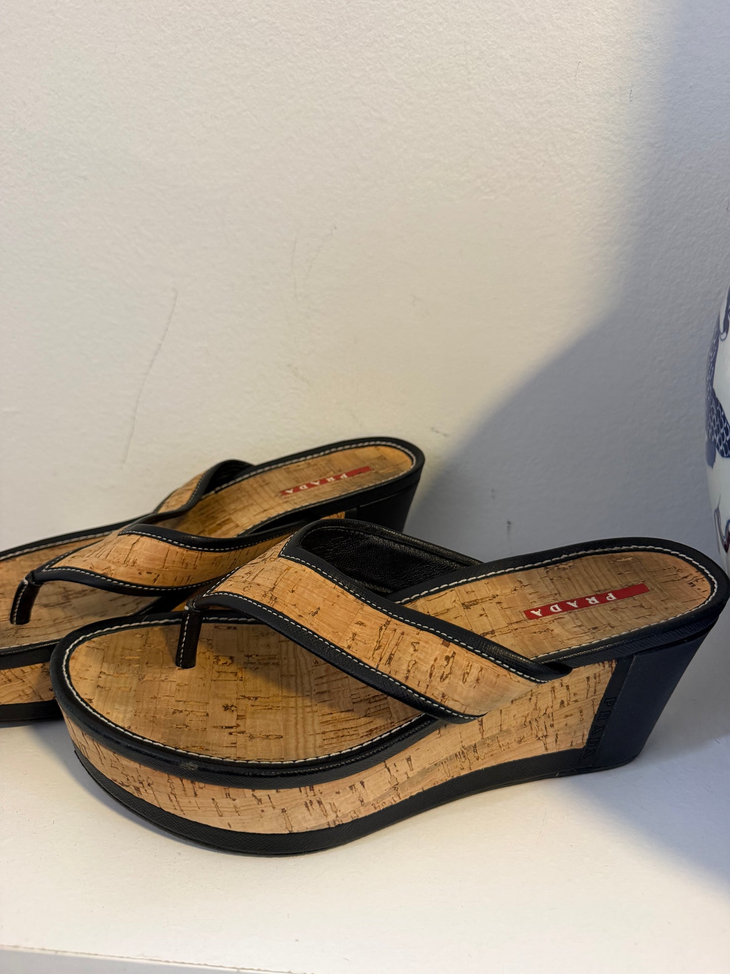 Prada cork wedges size 9 - TUV #456456