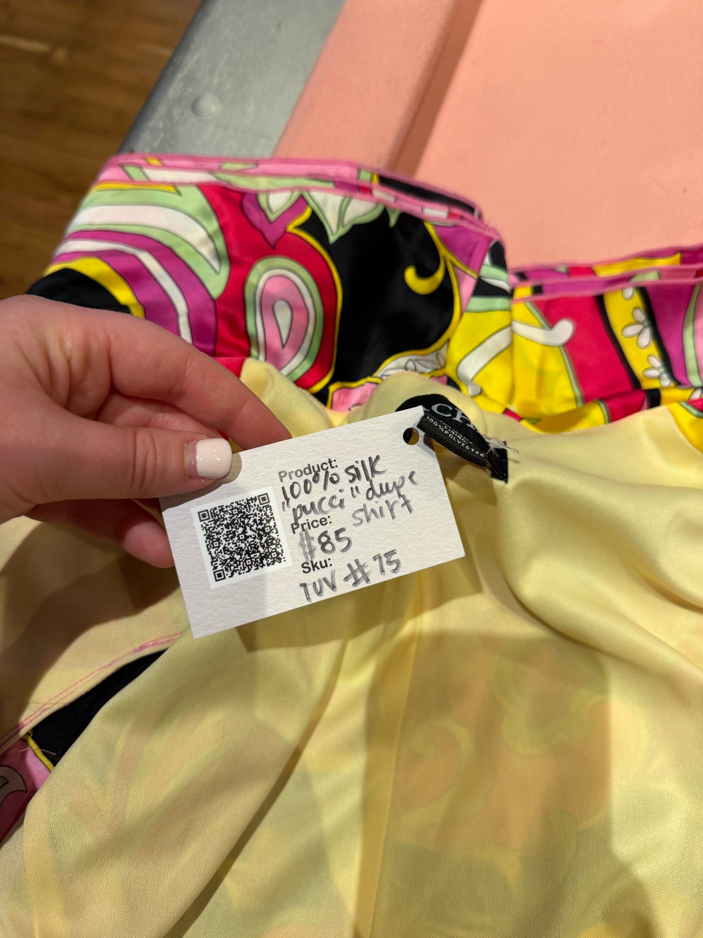 100% silk Pucci dupe shirt TUV #75