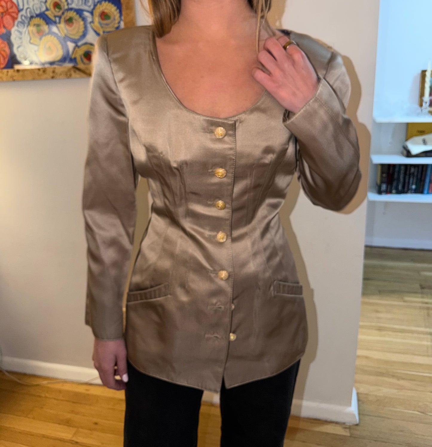 Silk Valentino Blazer and Skirt set size 12