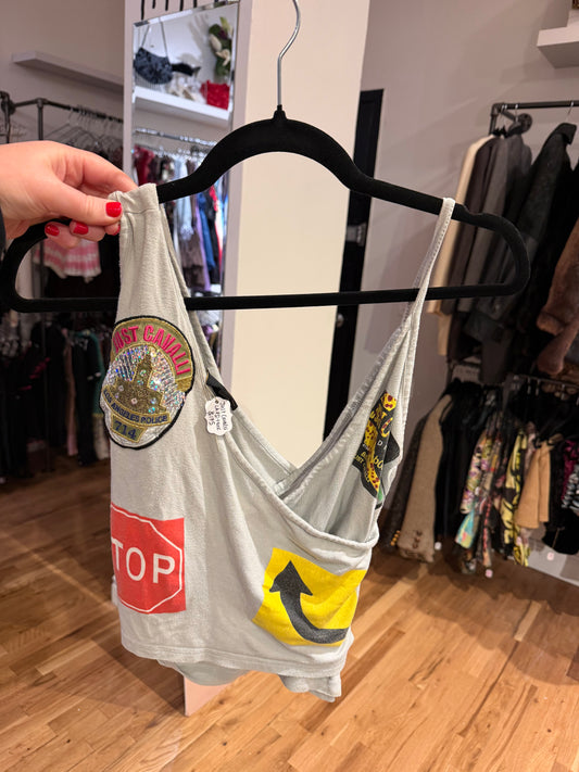 Just Cavalli LAPD badge tank top - sku TUV #113