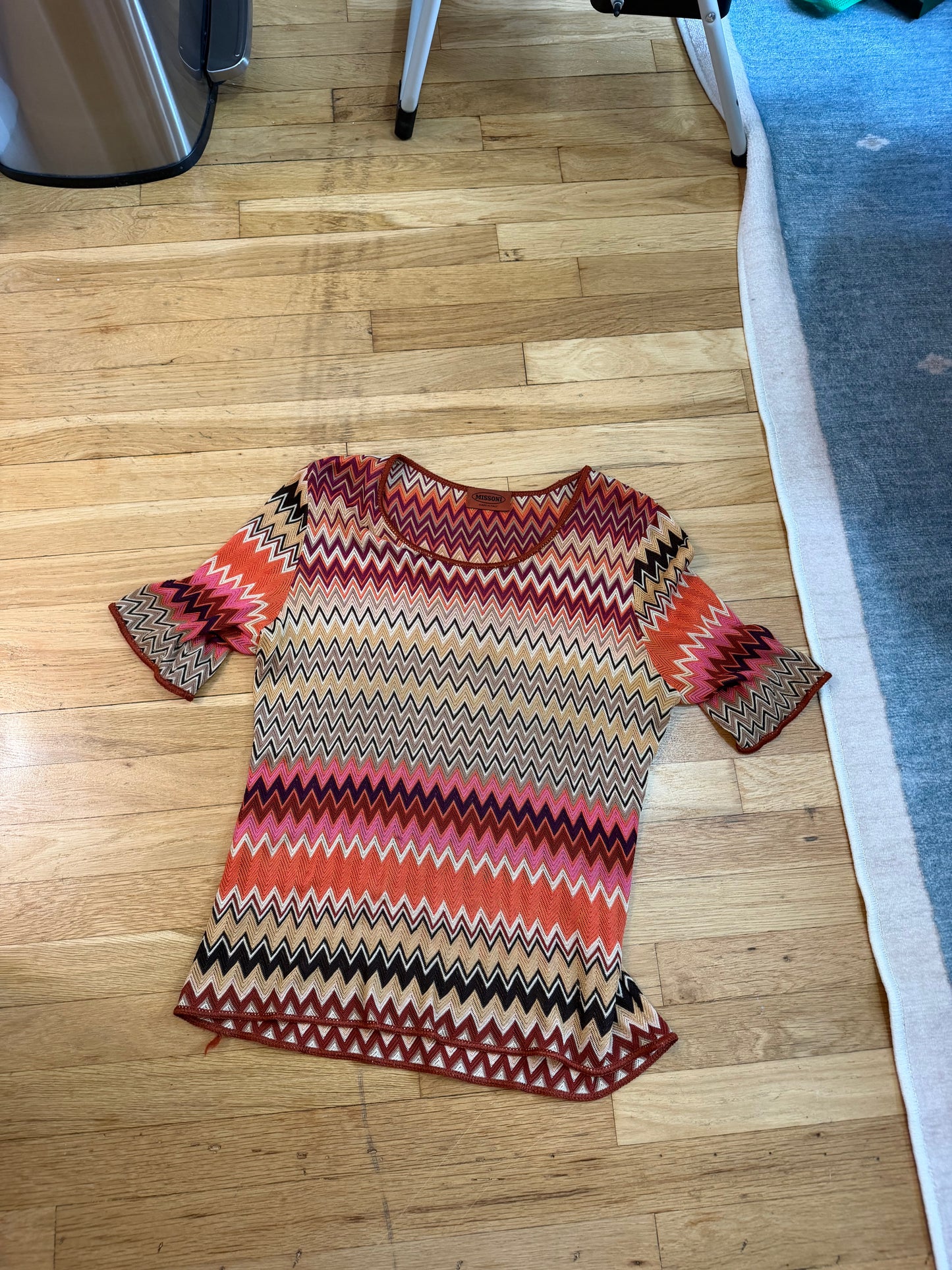 “As is” vintage Missoni shirt and skirt 2 piece set TUV #32135
