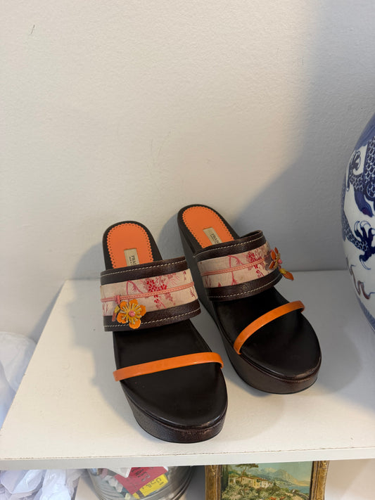 Vintage Prada 2003 Kimono Wedges - size EU 36.5 - TUV #55432
