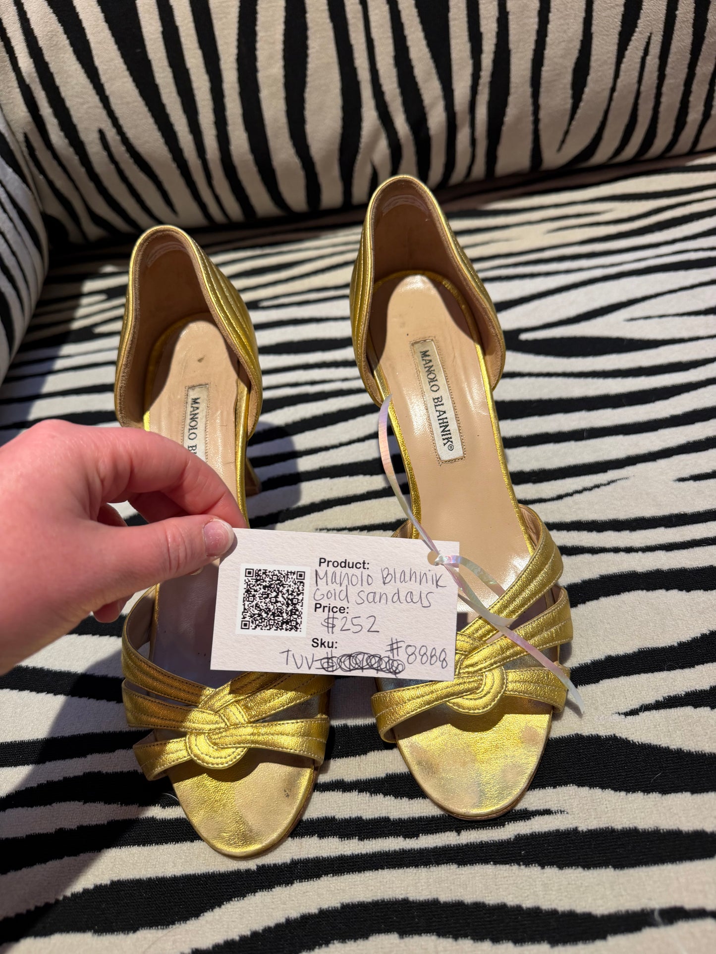 Manolo Blahnik Gold Sandals - TUV #8888