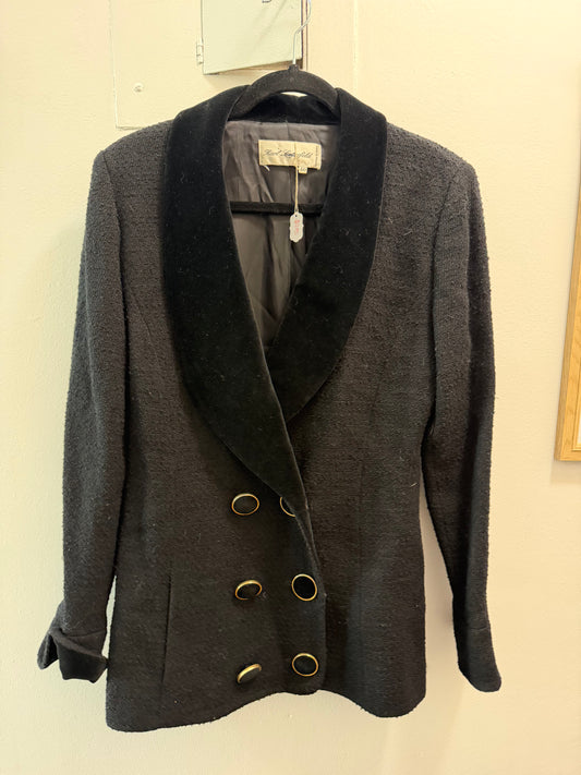 Karl Lagerfeld Blazer Velvet Lapels with velvet buttons size 40 - SKU TUV #1225