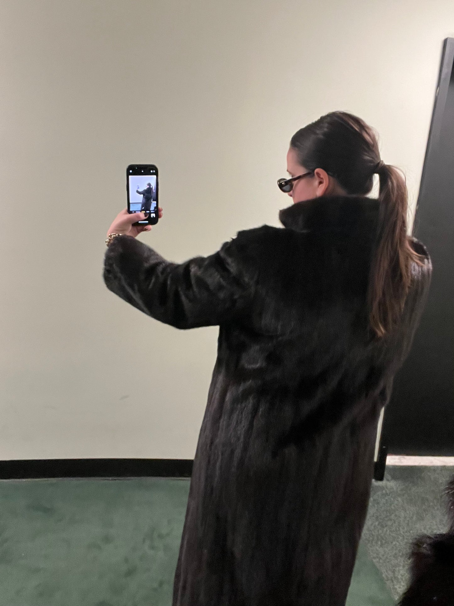 Chocolate Brown Full Length Mink Coat - sku TUV #2007