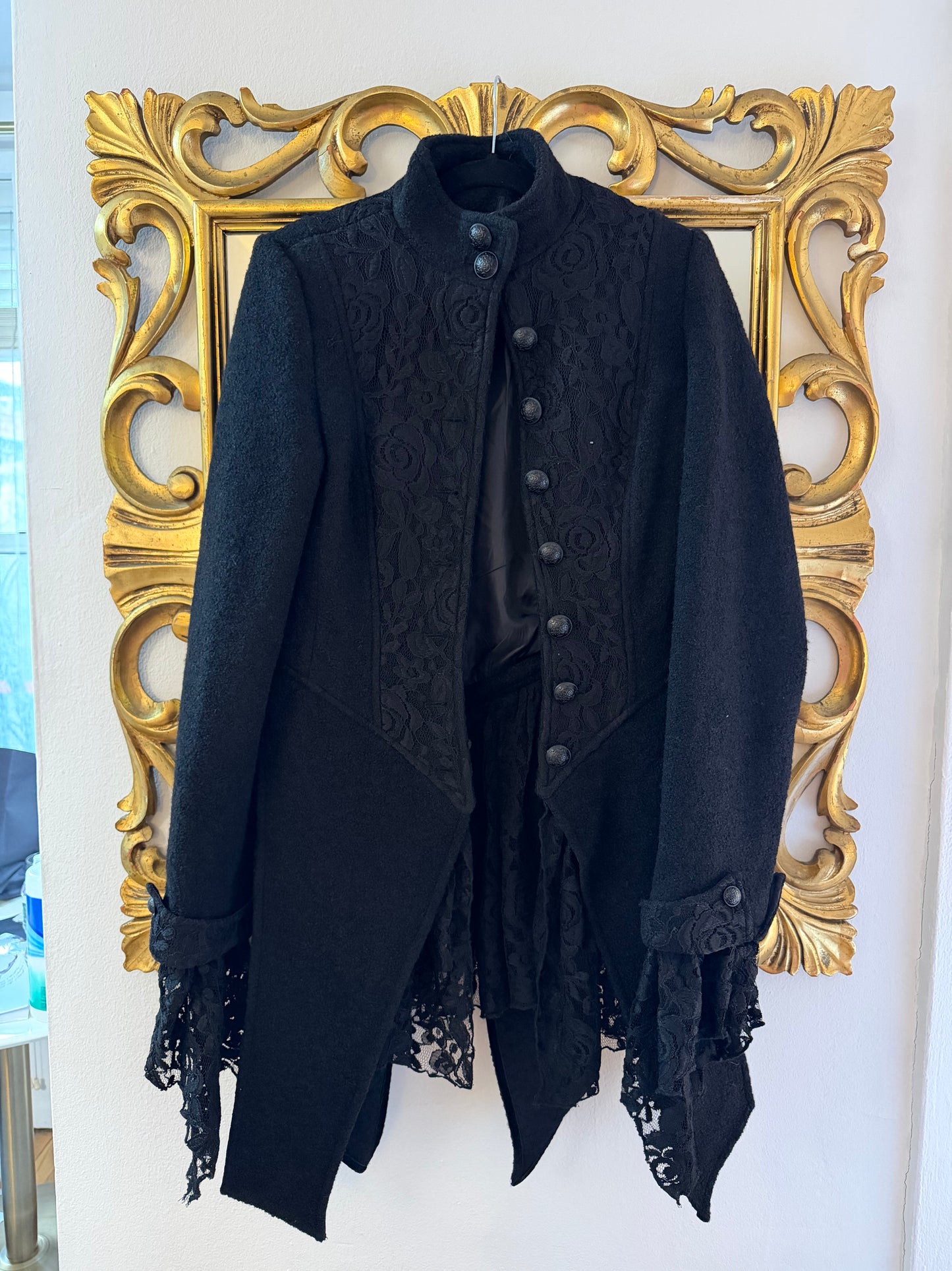 Gothic military style blazer jacket size small/medium - sku tuv #3111